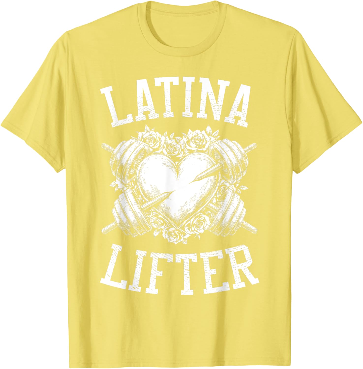 Latina Lifter Heart Fitness T-Shirt for Hispanic Gym Lovers - 24