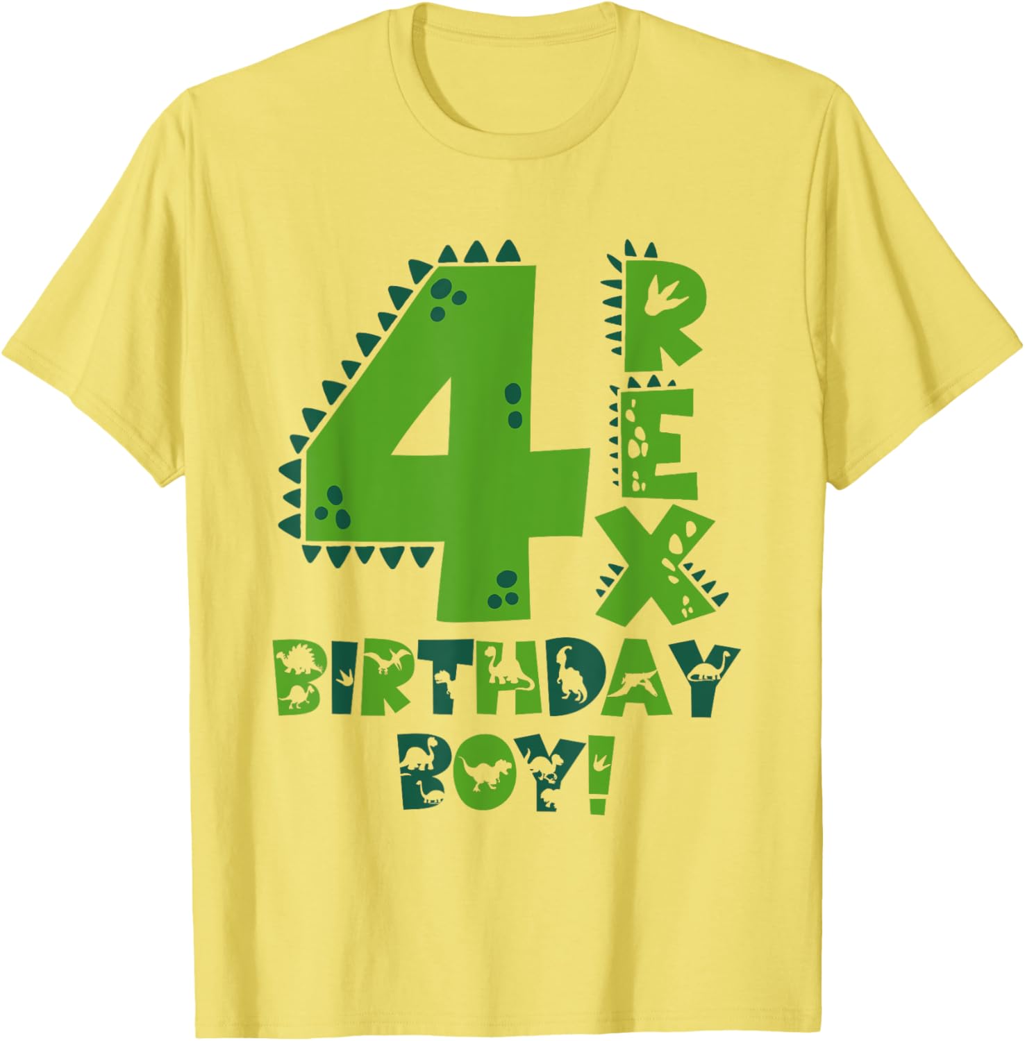 Fun Four Rex Dinosaur T-Shirt for 4-Year-Old Birthday Boys - 3