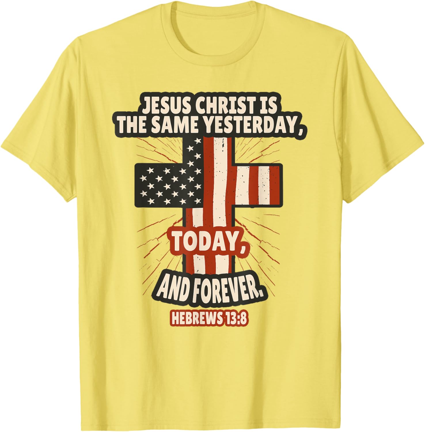 Hebrews 13:8 Inspirational Bible Verse T-Shirt for Faith-Filled Style - 6