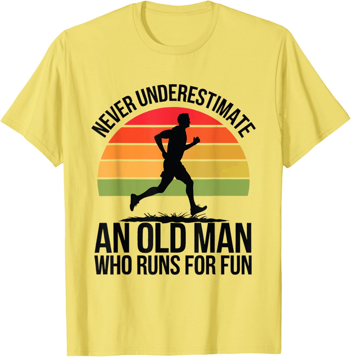 Funny Old Man Running T-Shirt for Senior Fitness Lovers and Runners - 5