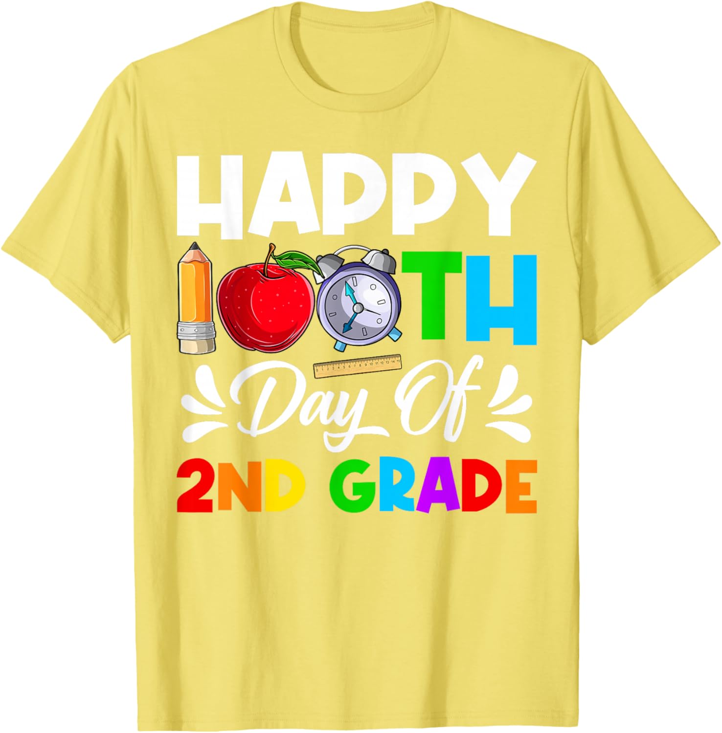 Happy 100th Day 2nd Grade T-Shirt for Boys and Girls, 100 Days Smarter - 7
