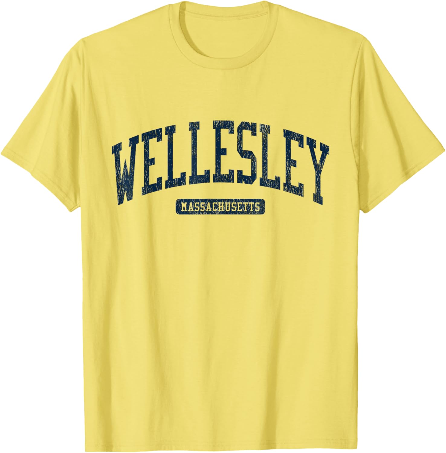 Wellesley MA College Style Blue T-Shirt for Students and Alumni - 13