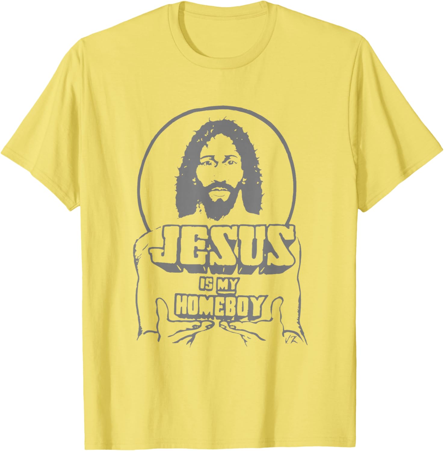 Vintage Funny Face Jesus Is My Homeboy T-Shirt for Christian Believers - 12