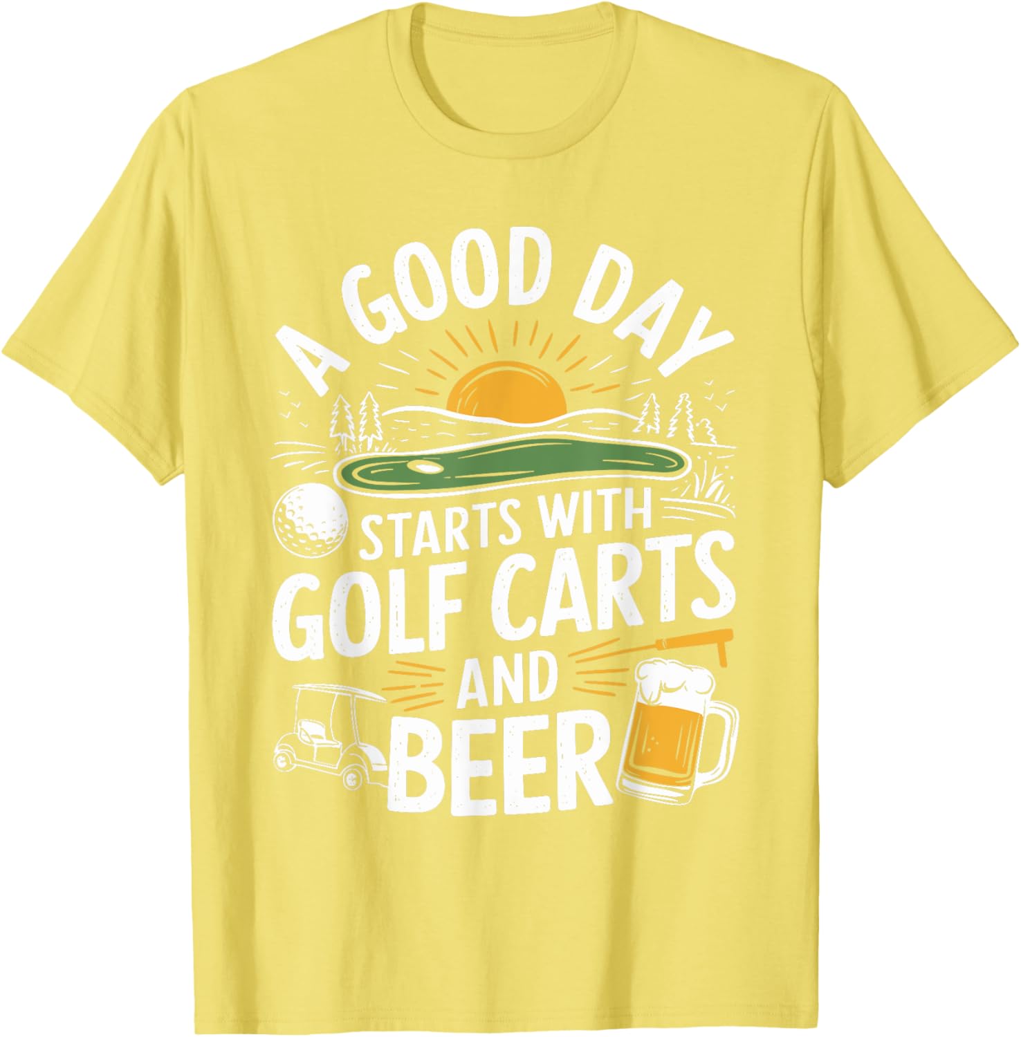 Golf Carts and Beer T-Shirt for Golf Lovers – Perfect Gift for Golfers - 2