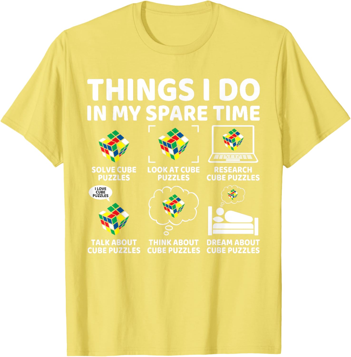 Funny Cube Puzzle Speed Cubing T-Shirt for Puzzle Lovers and Fans - 16
