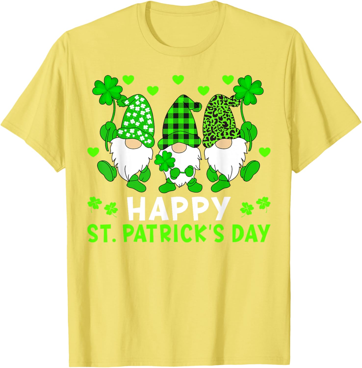 Happy St Patricks Day Gnomes Shamrock T-Shirt for Men Women Kids - 2