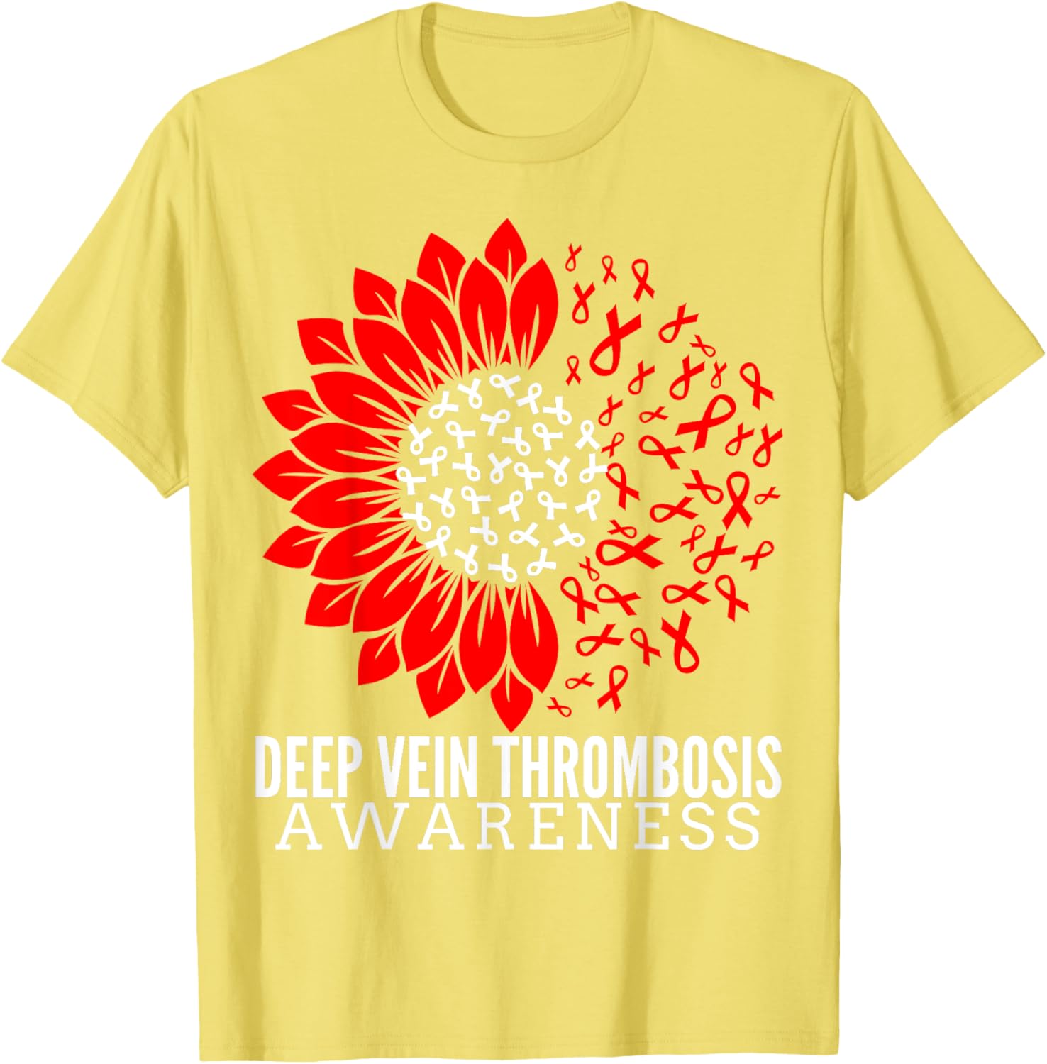 DVT Fighter Sunflower Ribbon T-Shirt for Deep Vein Thrombosis Awareness - 10
