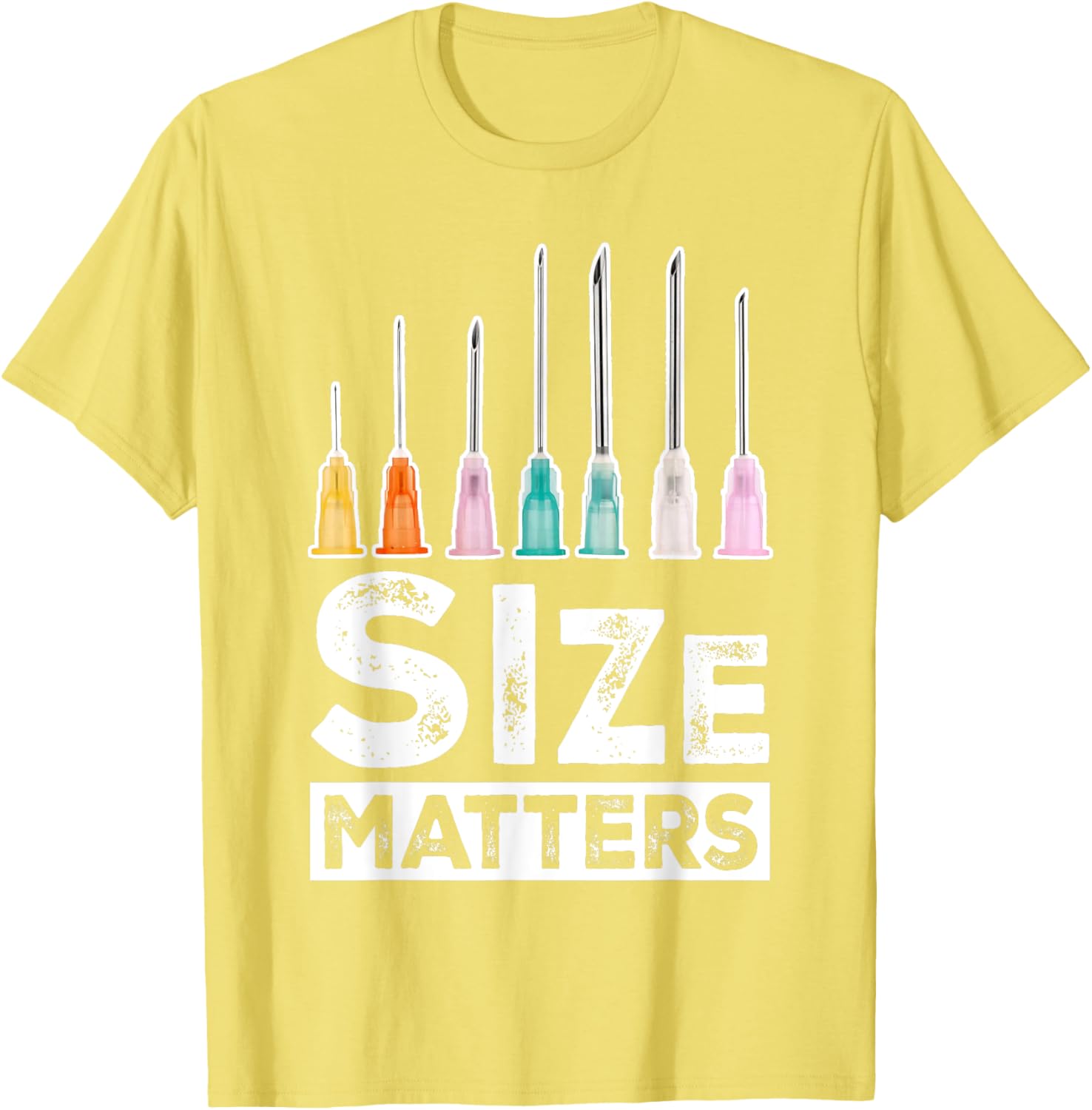 Size Matters Nurse Hypodermic Needle T-Shirt Fun Medical Apparel - 5