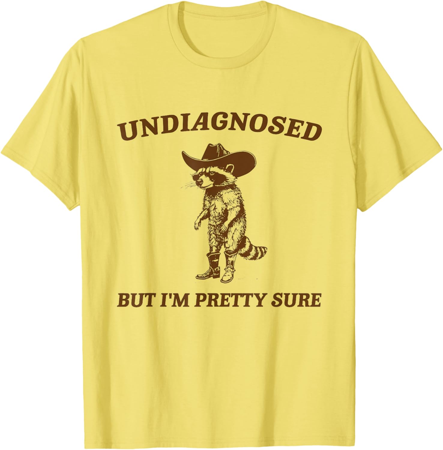 Retro Cowboy Raccoon Meme T-Shirt for Fun Fashion Lovers - 1