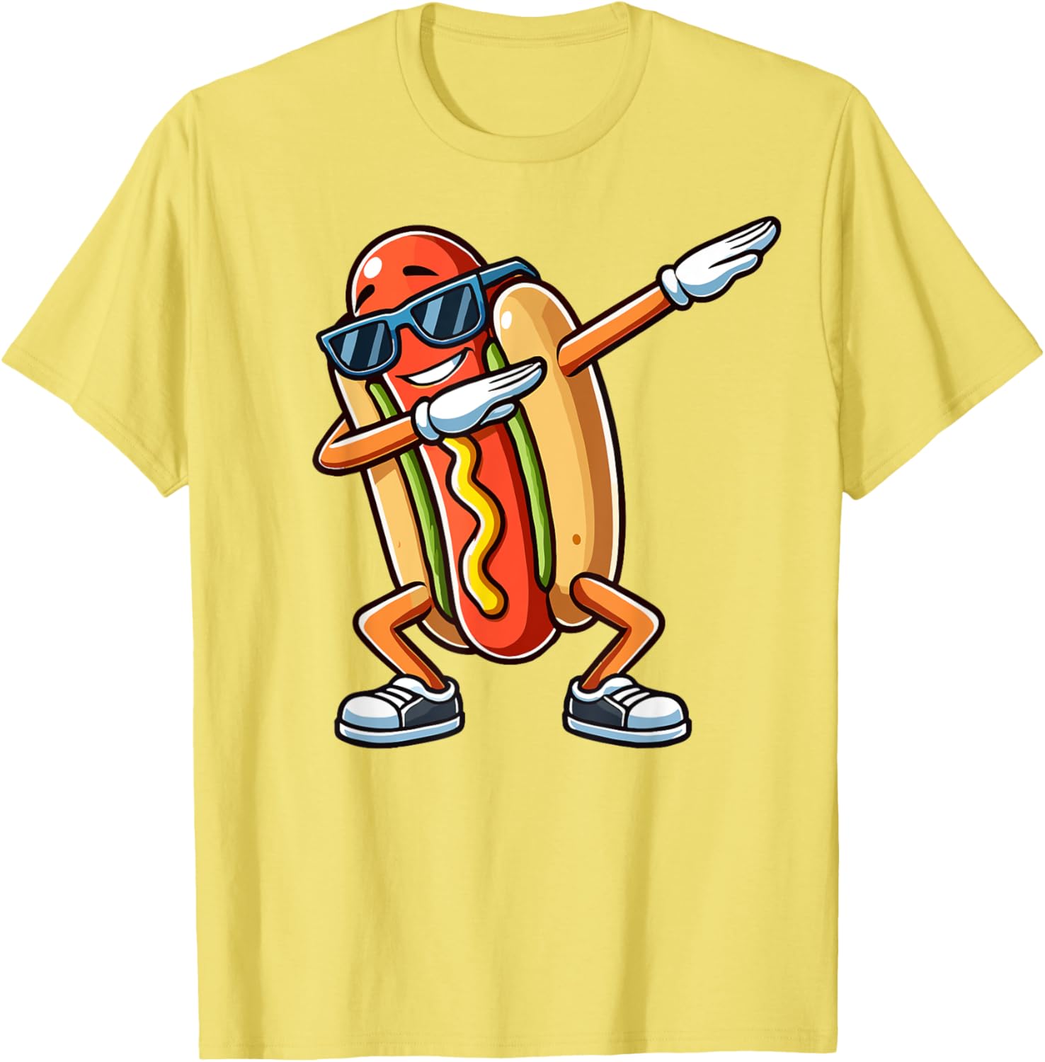 Funny Dabbing Hotdog Sunglasses Kids T-Shirt for Dog and Hotdog Lovers - 3