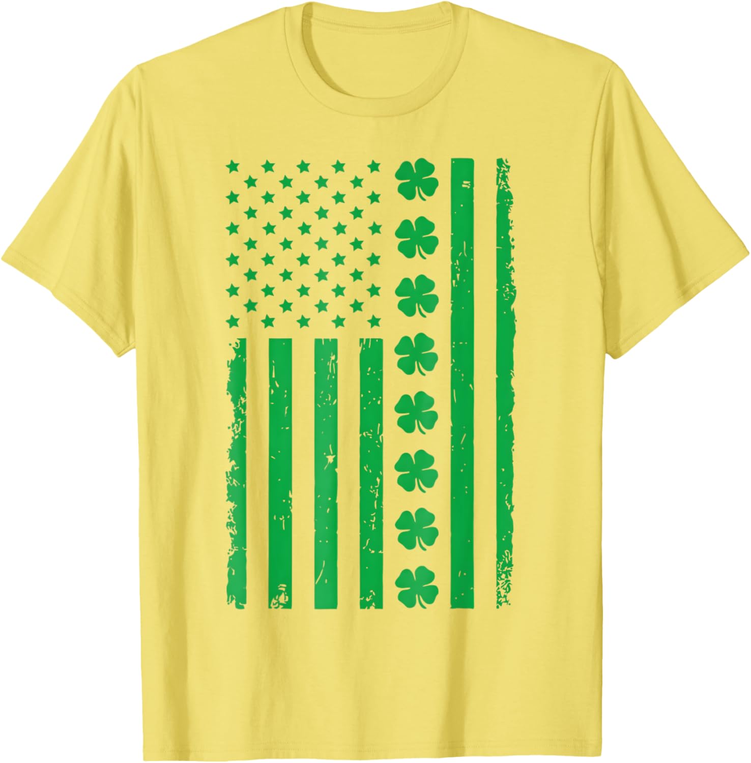 Stunning US American Flag T-Shirt with Shamrocks for St. Patrick's Day - 28