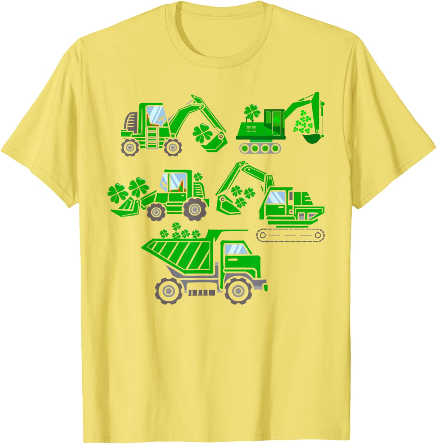 Adorable Kids St Patricks Day Crane Truck Construction T-Shirt for Boys - 12