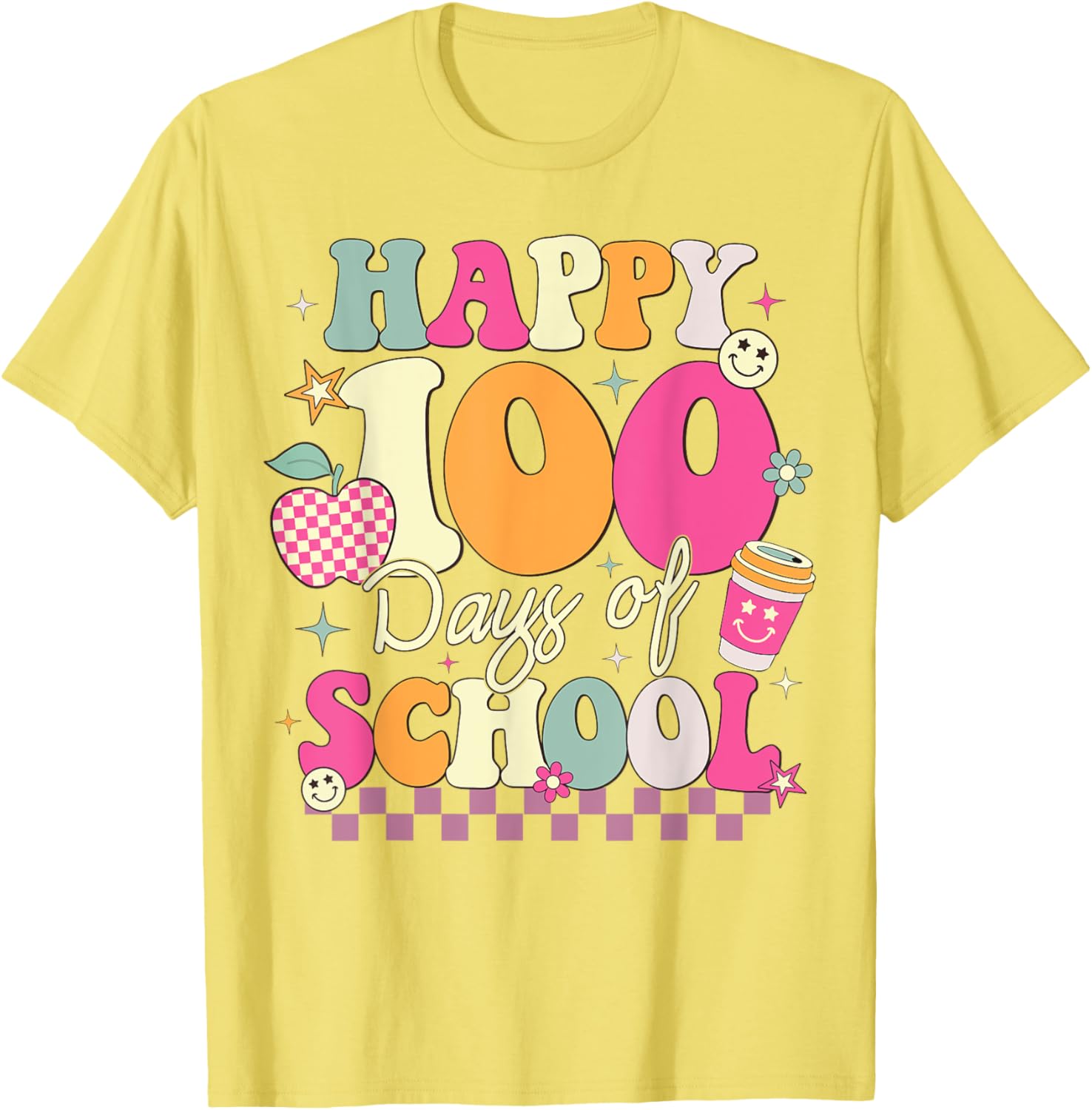 Happy 100th Day of School T-Shirt for Girls Fun Celebration Outfit - 13