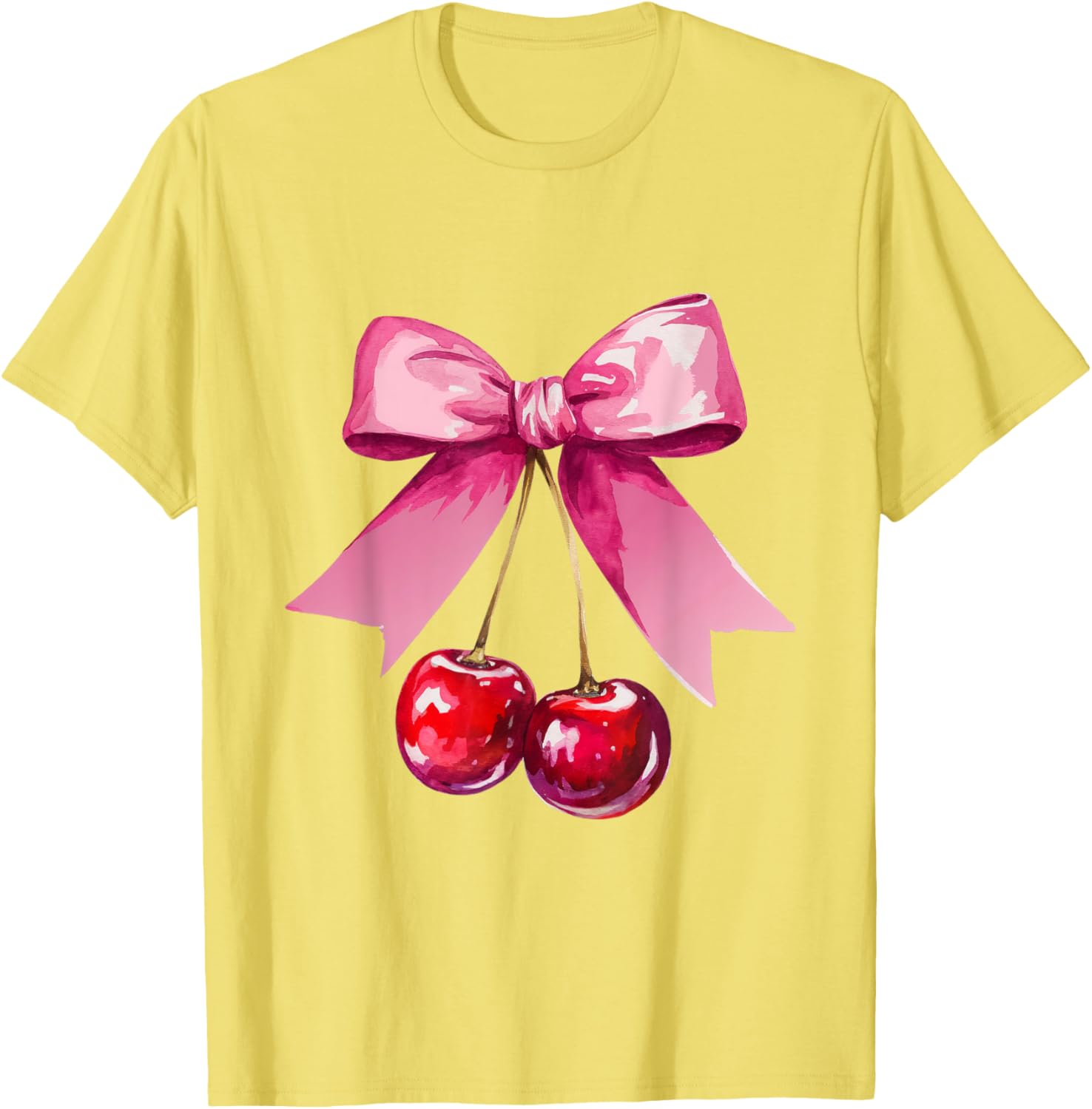 Kawaii Cherry Pink Bow T-Shirt for Cute Valentine's Day Style - 12