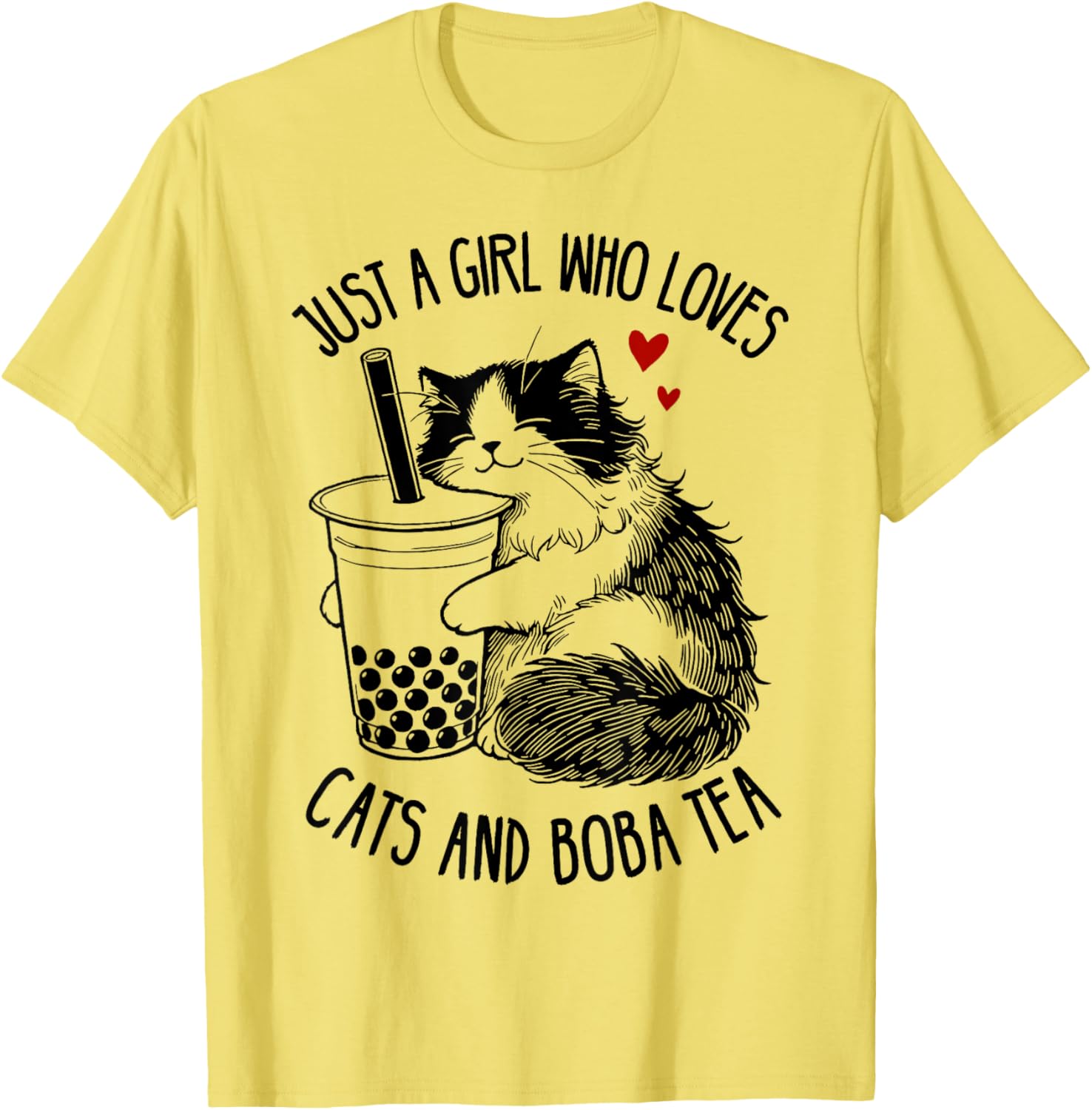 Cute Ragdoll Cat Lover T-Shirt for Girls Who Love Cats and Boba Tea - 18