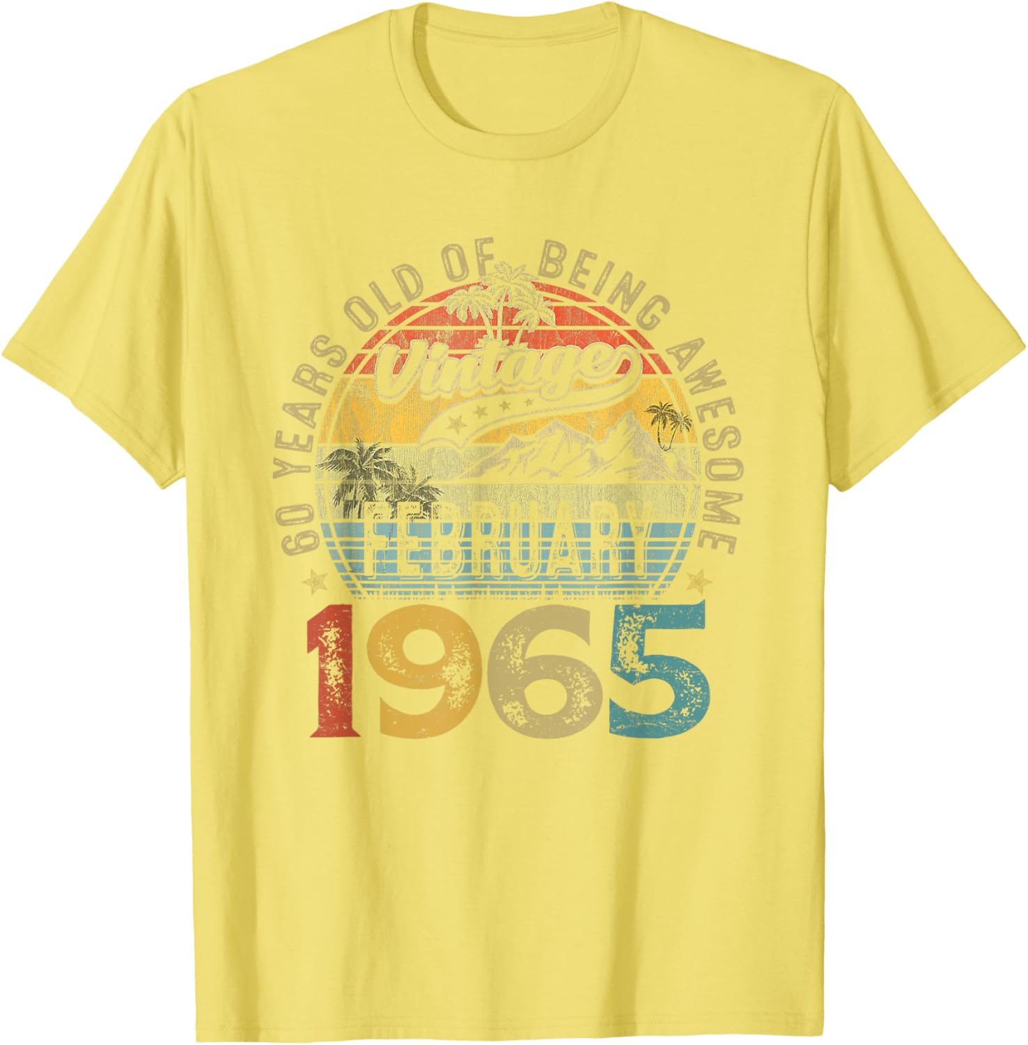 Vintage Retro 60th Birthday T-Shirt for February 1965 Celebration - 16
