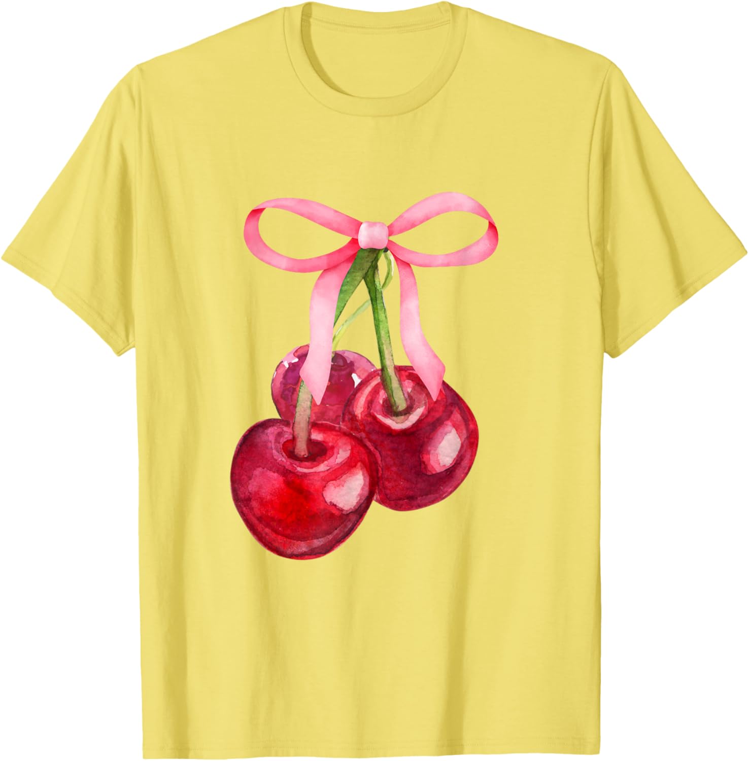 Coquette Red Cherry Pink Bows Preppy Girls T-Shirt for Stylish Kids - 9