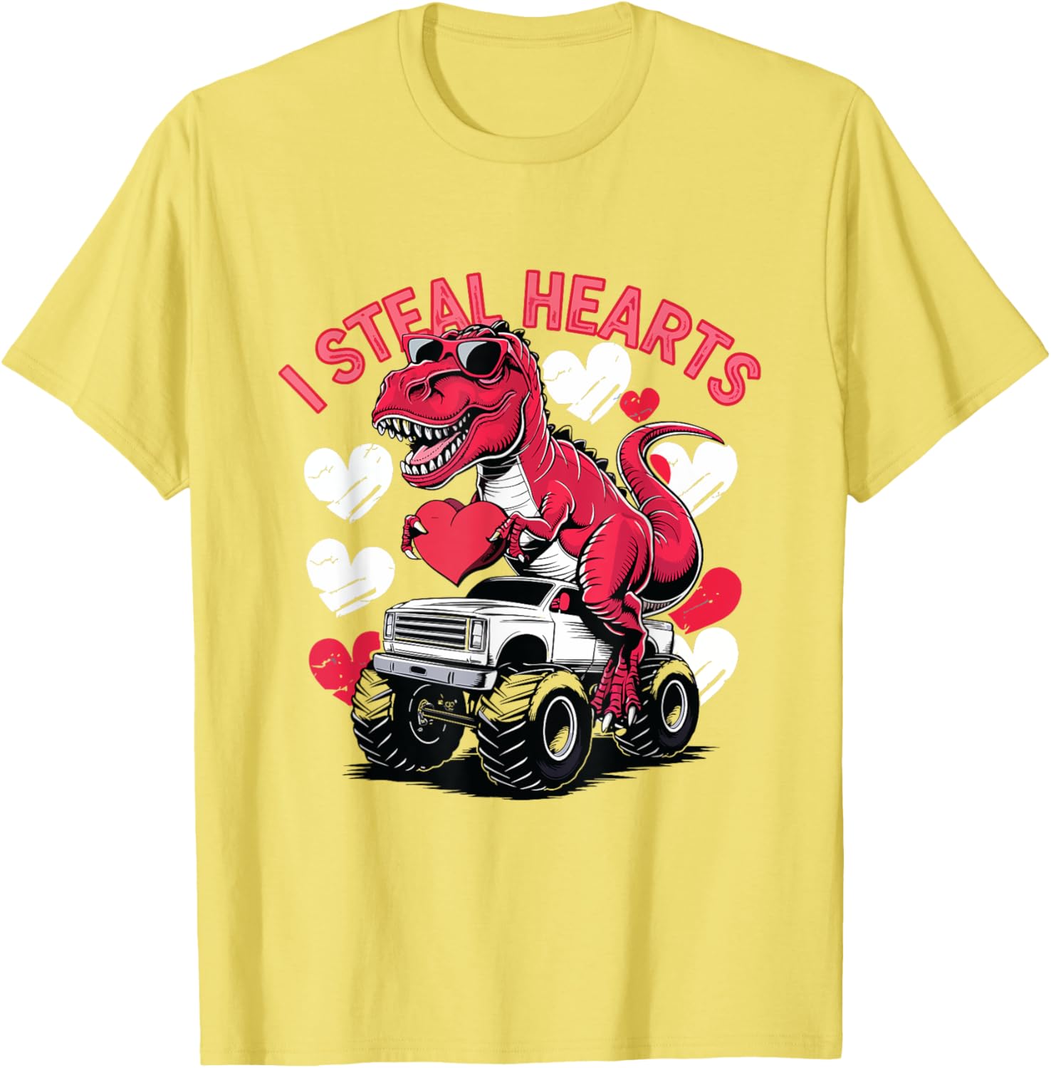 I Steal Hearts Toddler T-Rex Valentine's Day Shirt for Baby Boys - 5