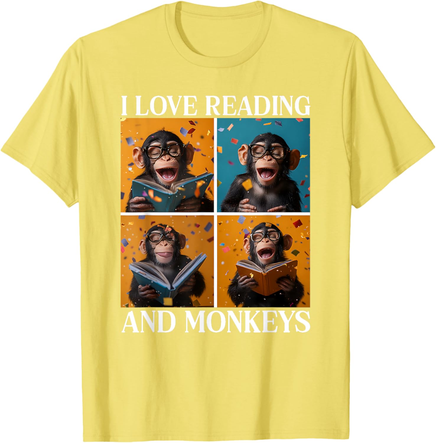 Adorable Love Reading and Monkeys T-Shirt for Book Lovers and Kids - 21