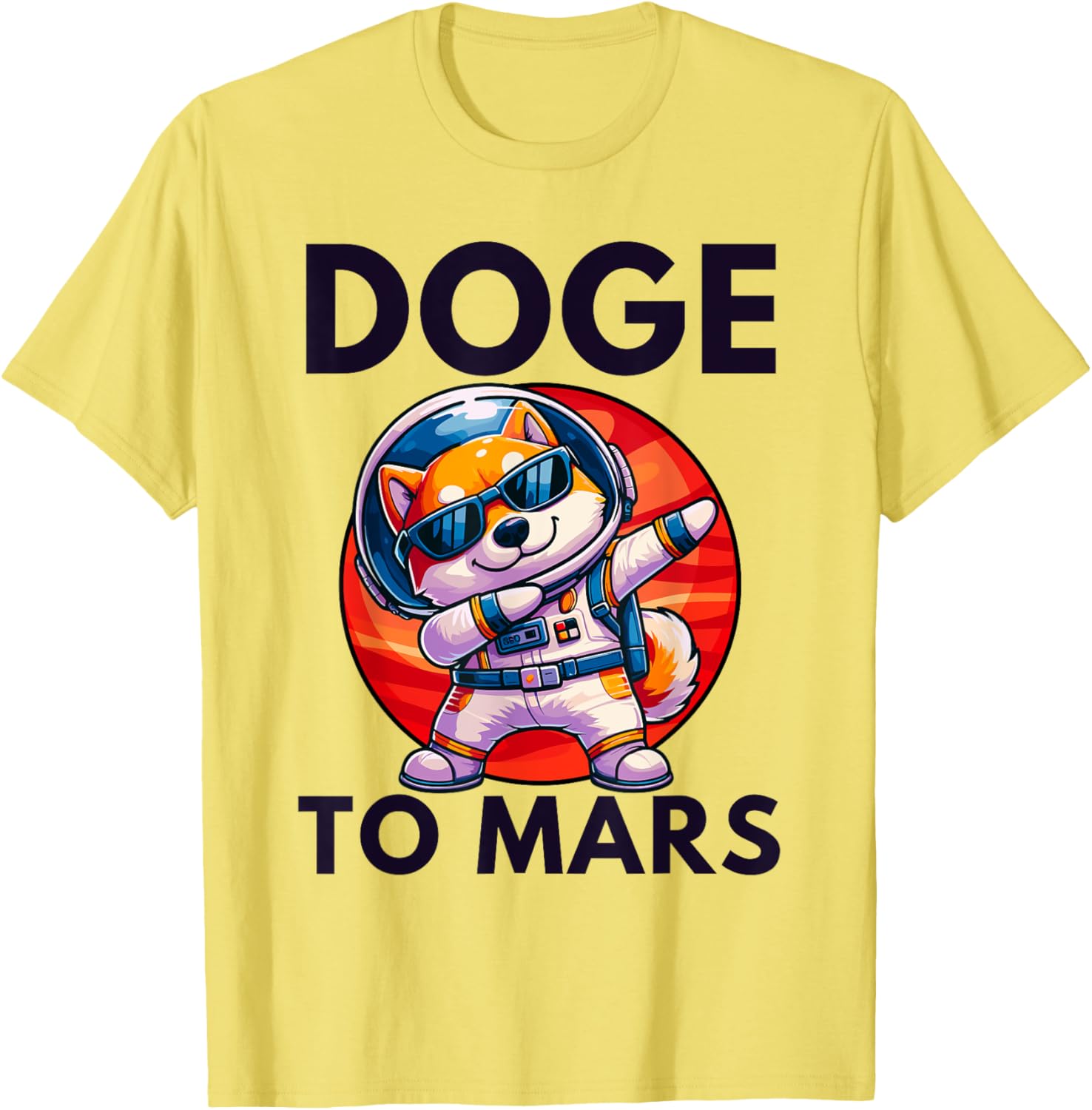Doge to Mars Shiba Inu Dabbing T-Shirt for Men and Women Fun Style - 7