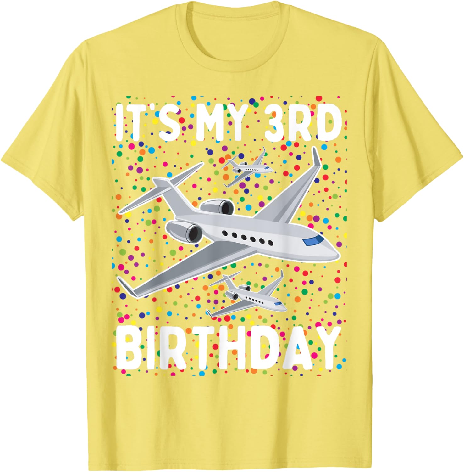 It's My 3rd Birthday Airplane T-Shirt for Boys and Girls - Fun Party Wear - 8