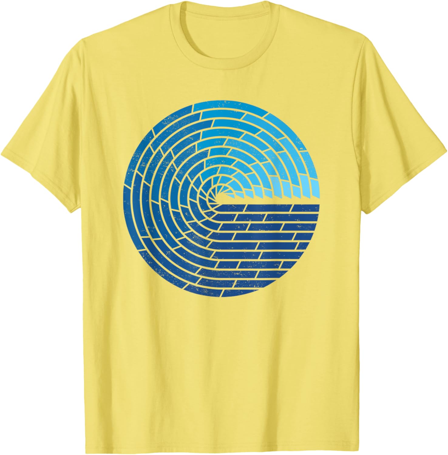 Vintage Ocean Circle Design T-Shirt for Trendy Beach Lovers - 13
