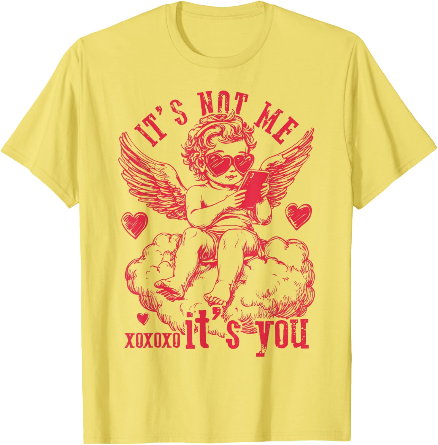 Funny Retro Snarky Cupid Valentine's T-Shirt - It's Not Me It's You - 6