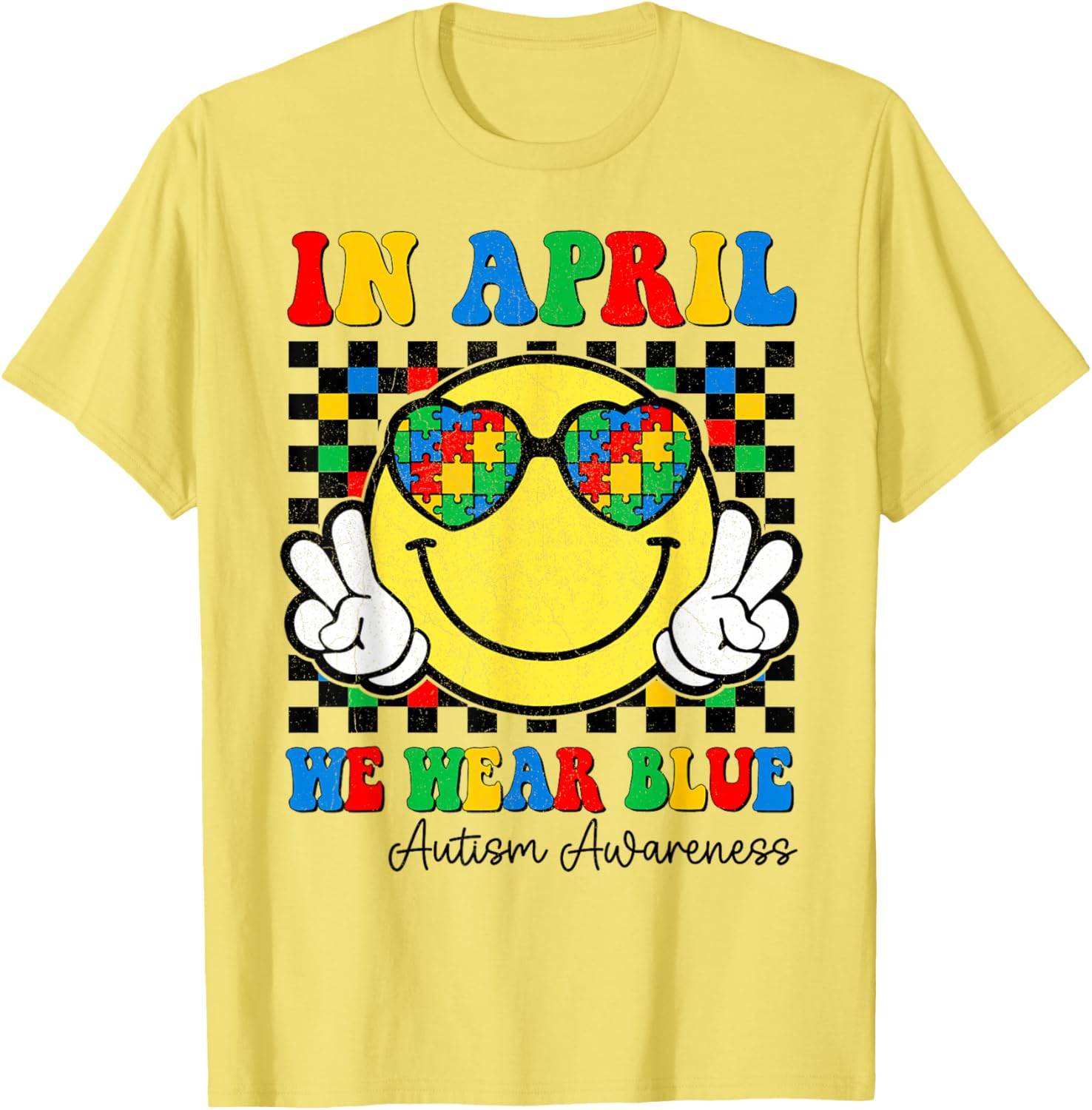 April Blue Autism Awareness T-Shirt for Boys - Kids Fashion Tee - 1