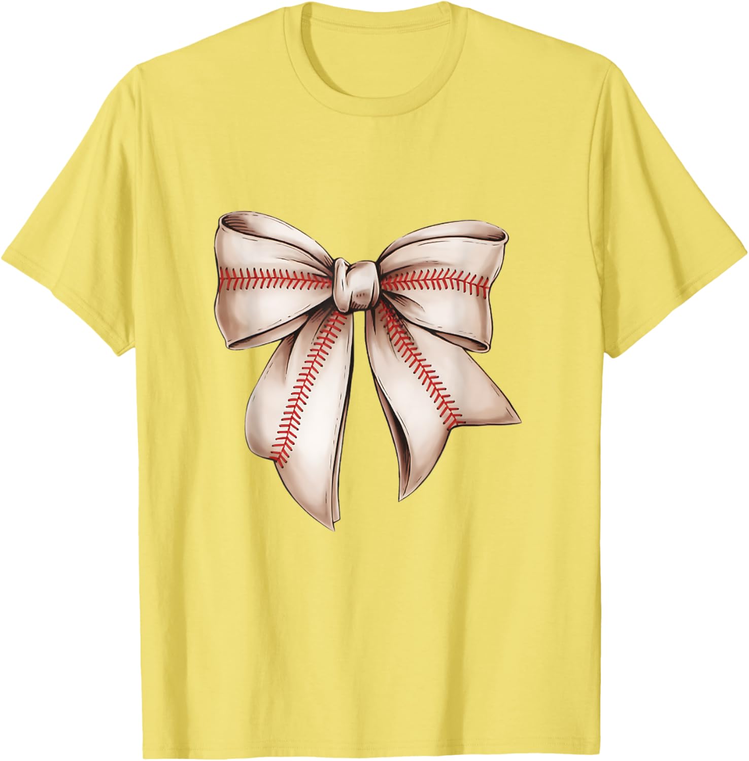 Retro Baseball Bow T-Shirt for Sports Lovers, Fun Sublimation Design - 24