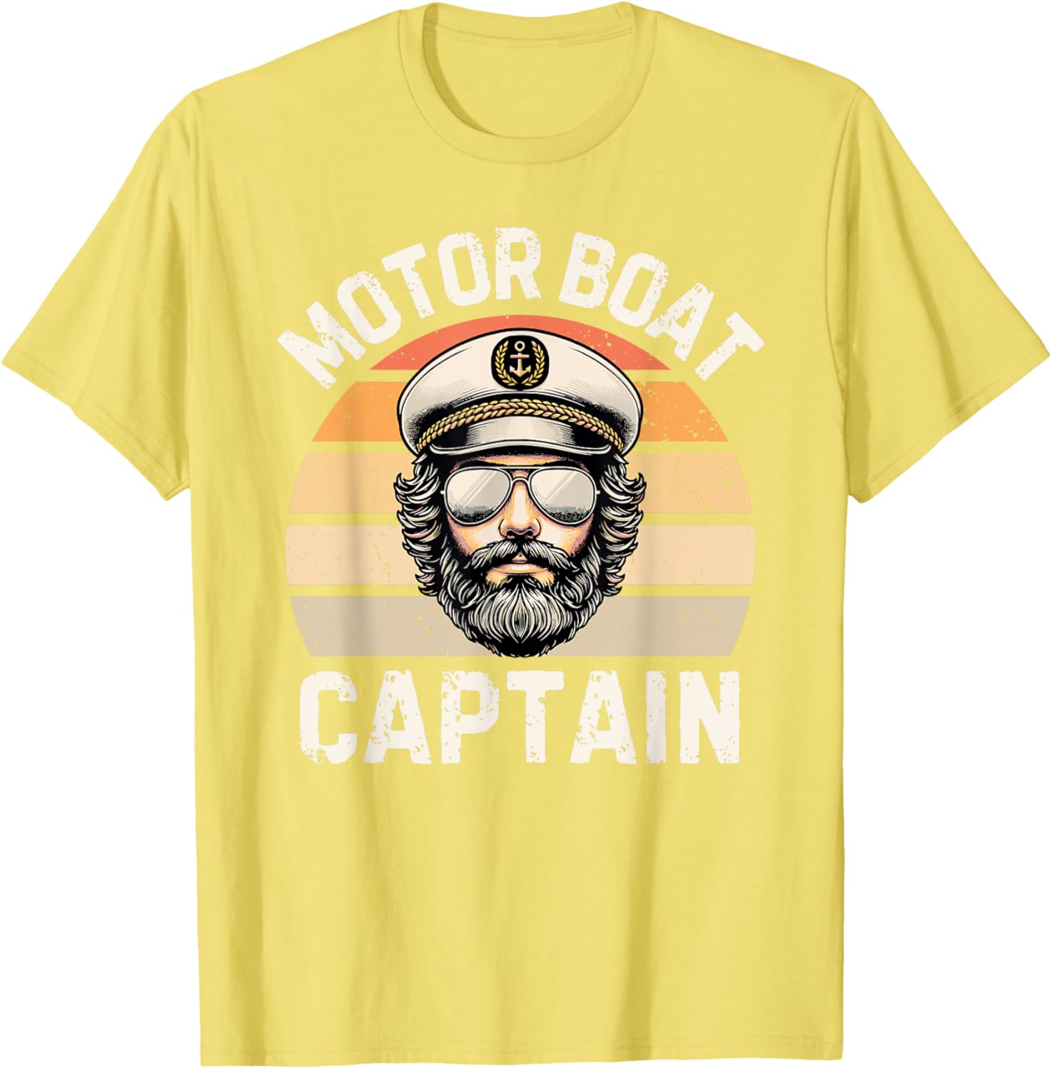 Funny Retro Motor Boat Captain T-Shirt for Nautical Enthusiasts - 27