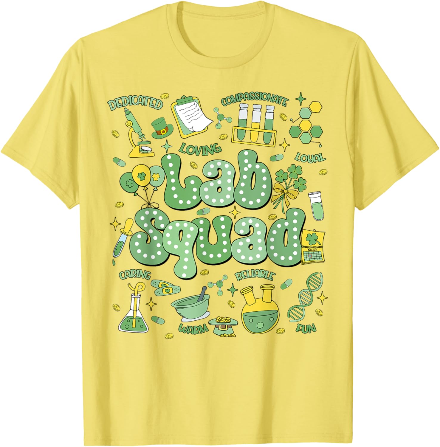 Lab Squad Medical Laboratory Technician St Patrick's Day T-Shirt Fun Design - 1