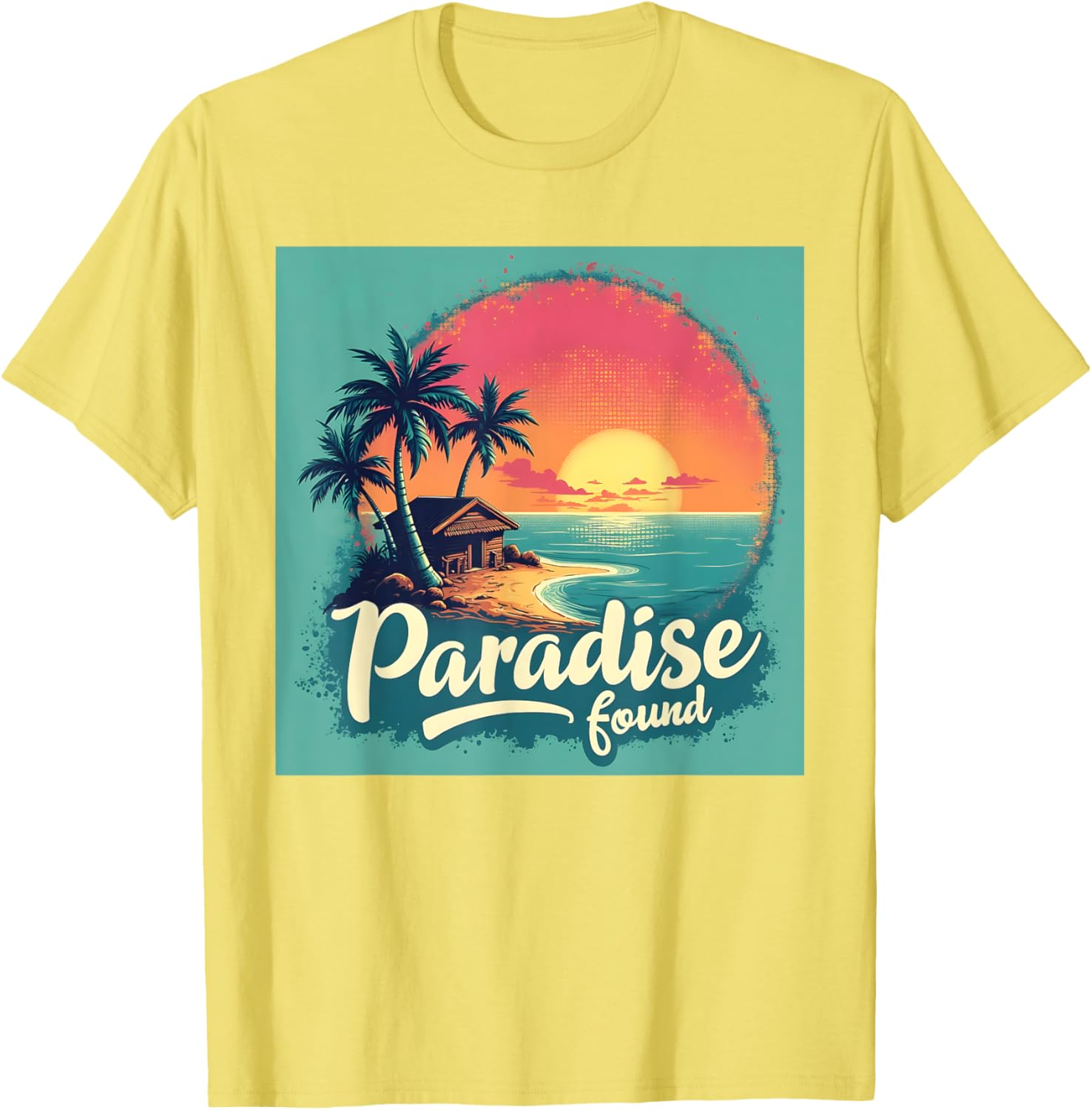 Tropical Paradise Sunset Shirt with Palm Trees and Ocean Design - 4
