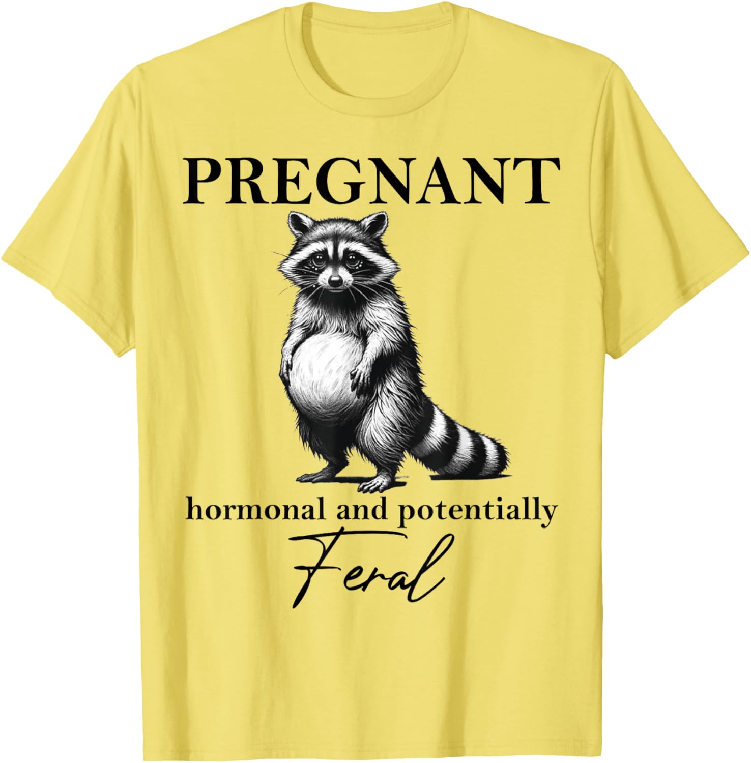 Cute Pregnant Hormonal Feral Pregnancy Announcement T-Shirt for Moms - 4