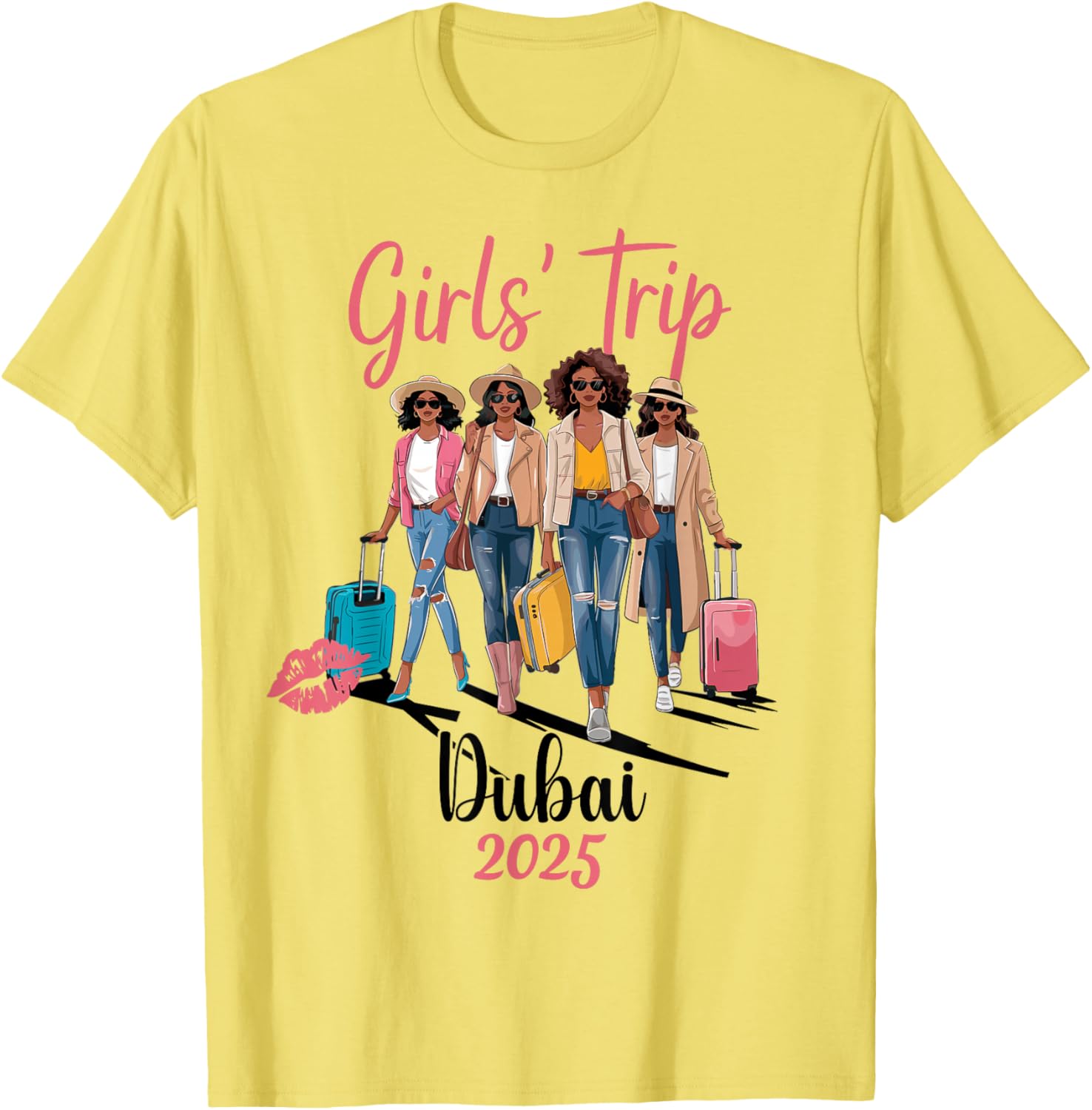 Melanin Queen T-Shirt for Black Girls Trip Dubai 2025 Birthday Celebration - 1