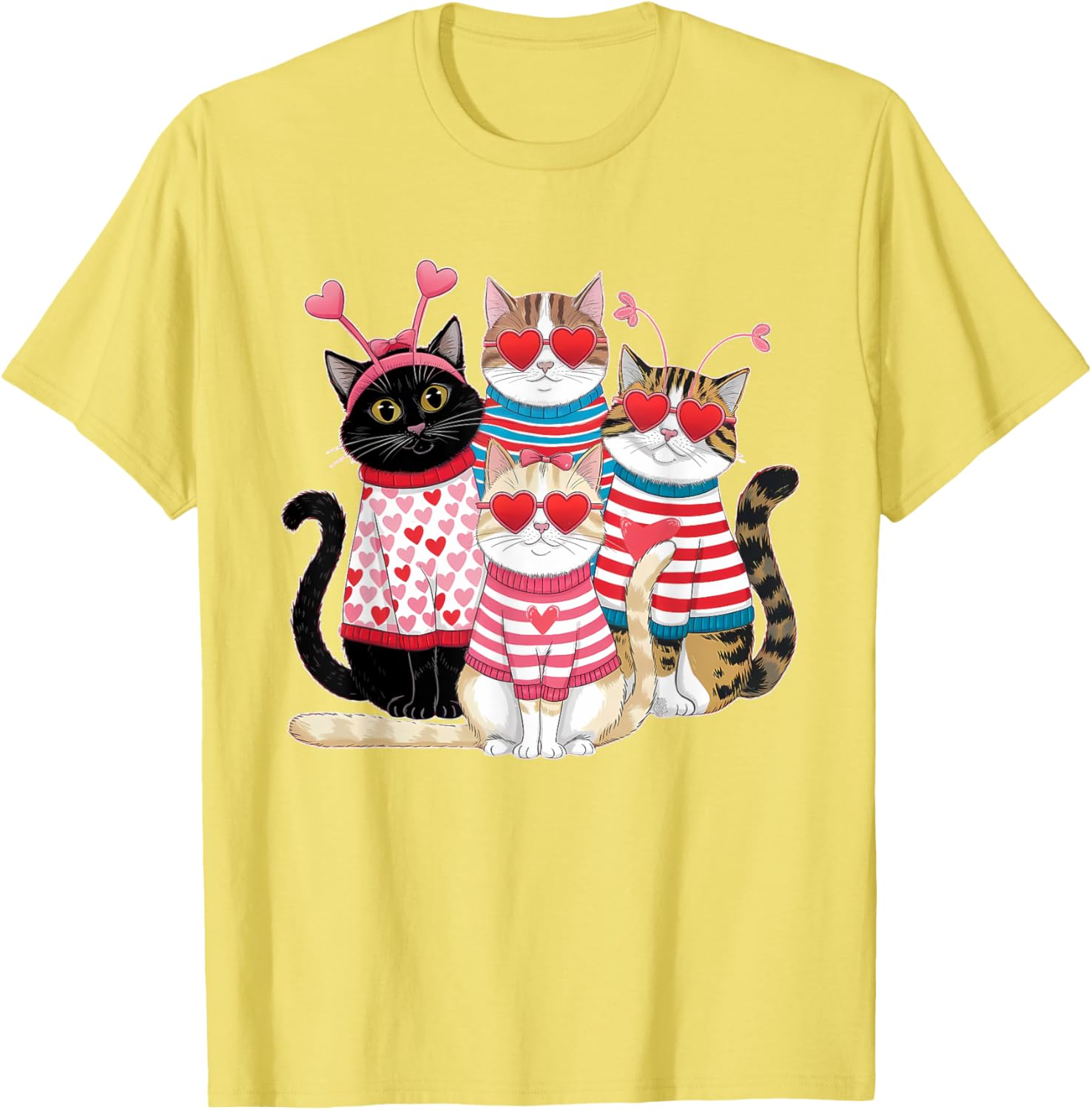 Happy Meowentine's Cute Cat T-Shirt for Girls - Perfect Valentine's Gift - 8