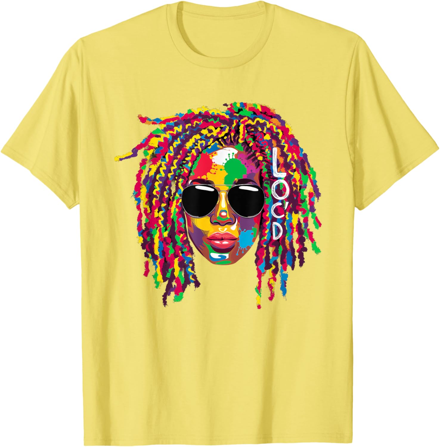 Loc'd For Life Afro Locs Dreadlocks T-Shirt for Proud Melanin Women - 14