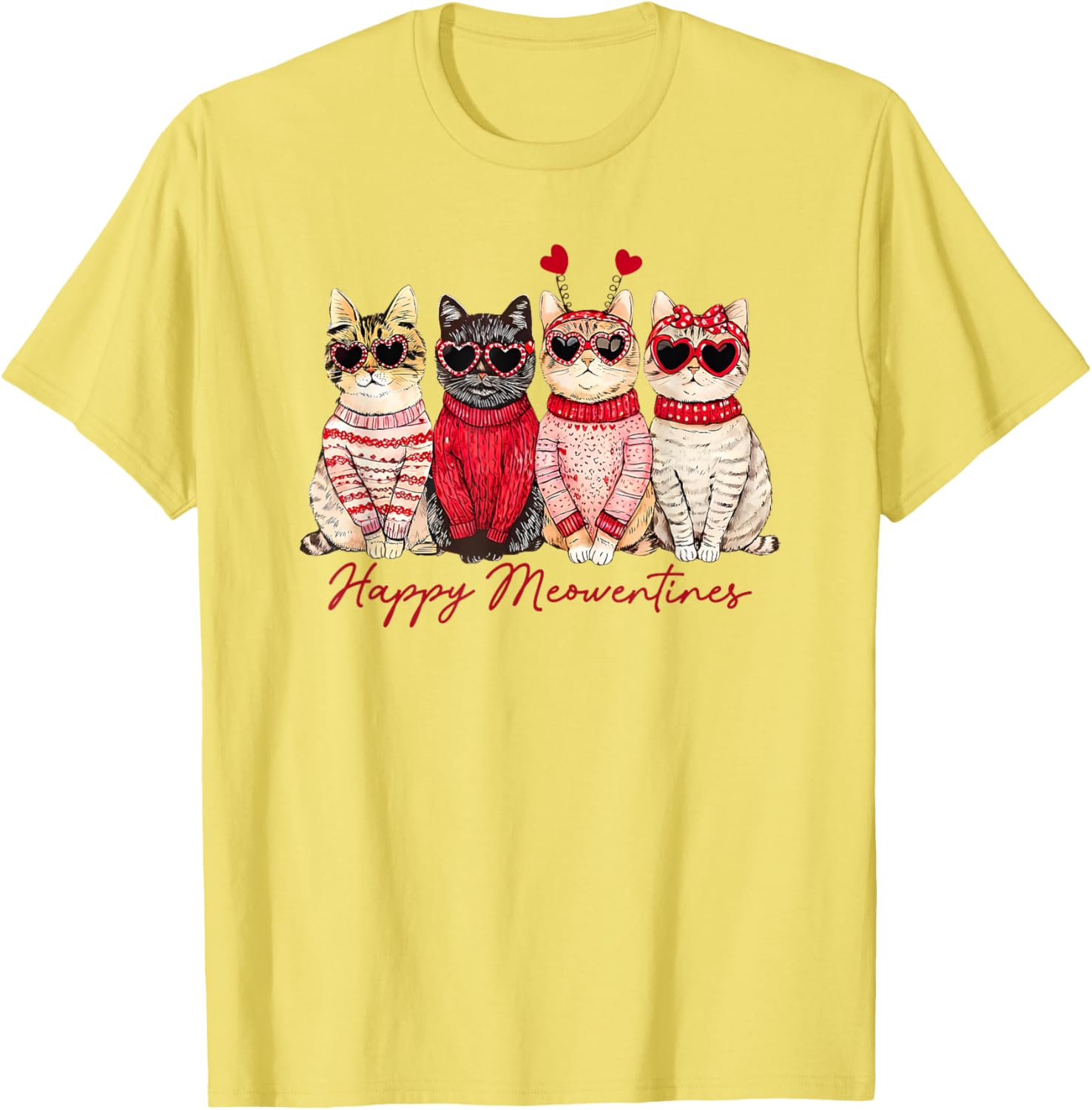 Happy Meowentines Cat T-Shirt for Valentine's Day Love and Fun - 10