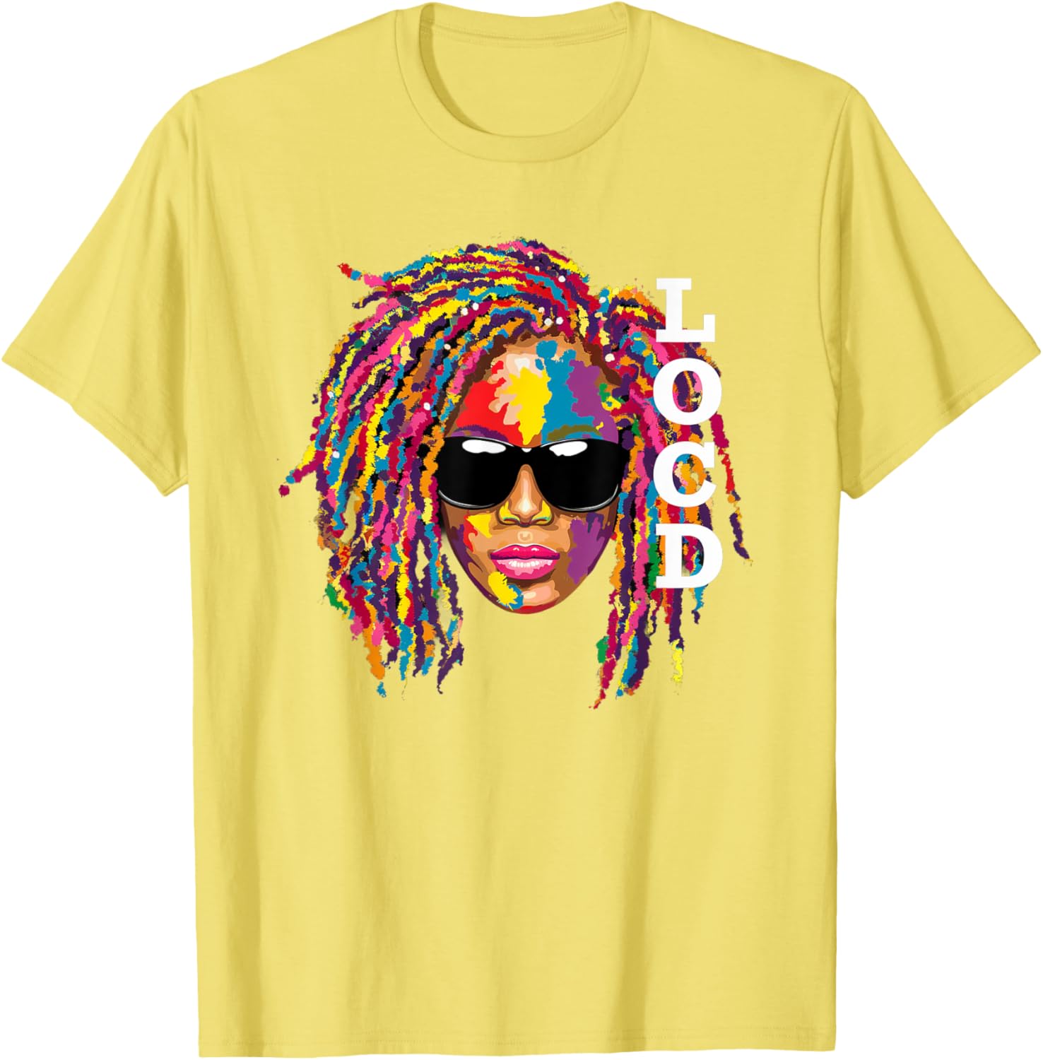 Loc'd For Life Afro Locs T-Shirt for Black Melanin Women - Stylish Dreadlocks Apparel - 6