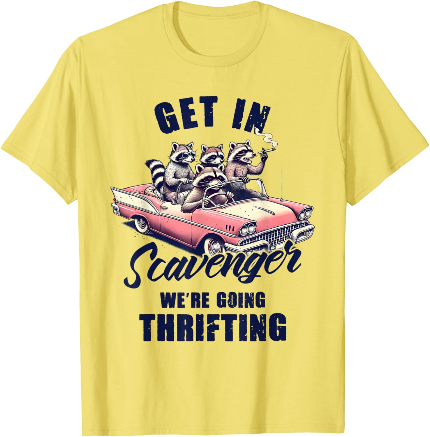 Thrift Hunter Raccoon Lover Scavenger Thrifting T-Shirt for Fun Adventures - 4