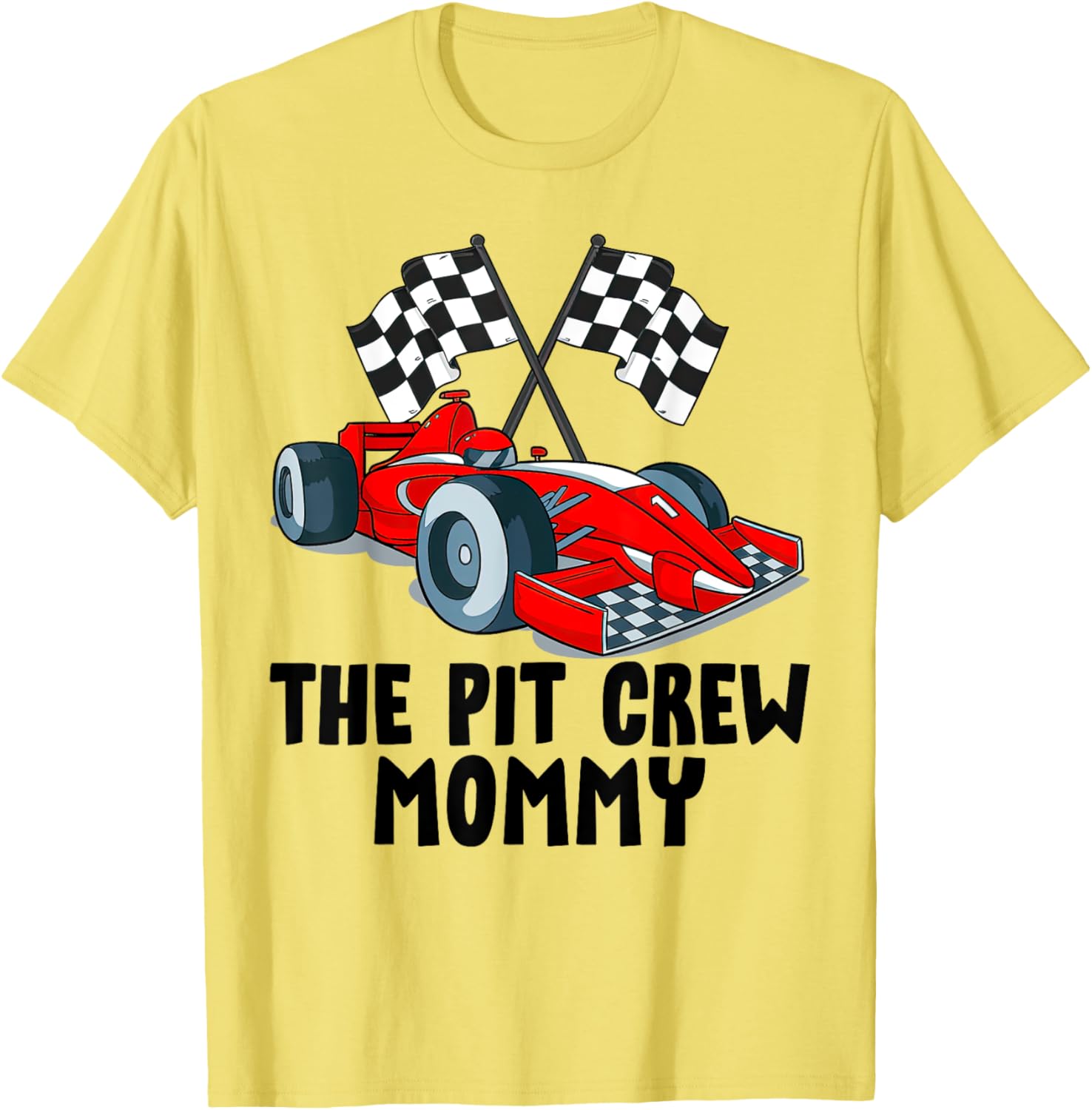 Mommy Pit Crew Racing Family T-Shirt for Kids Birthday Party Fun - 2