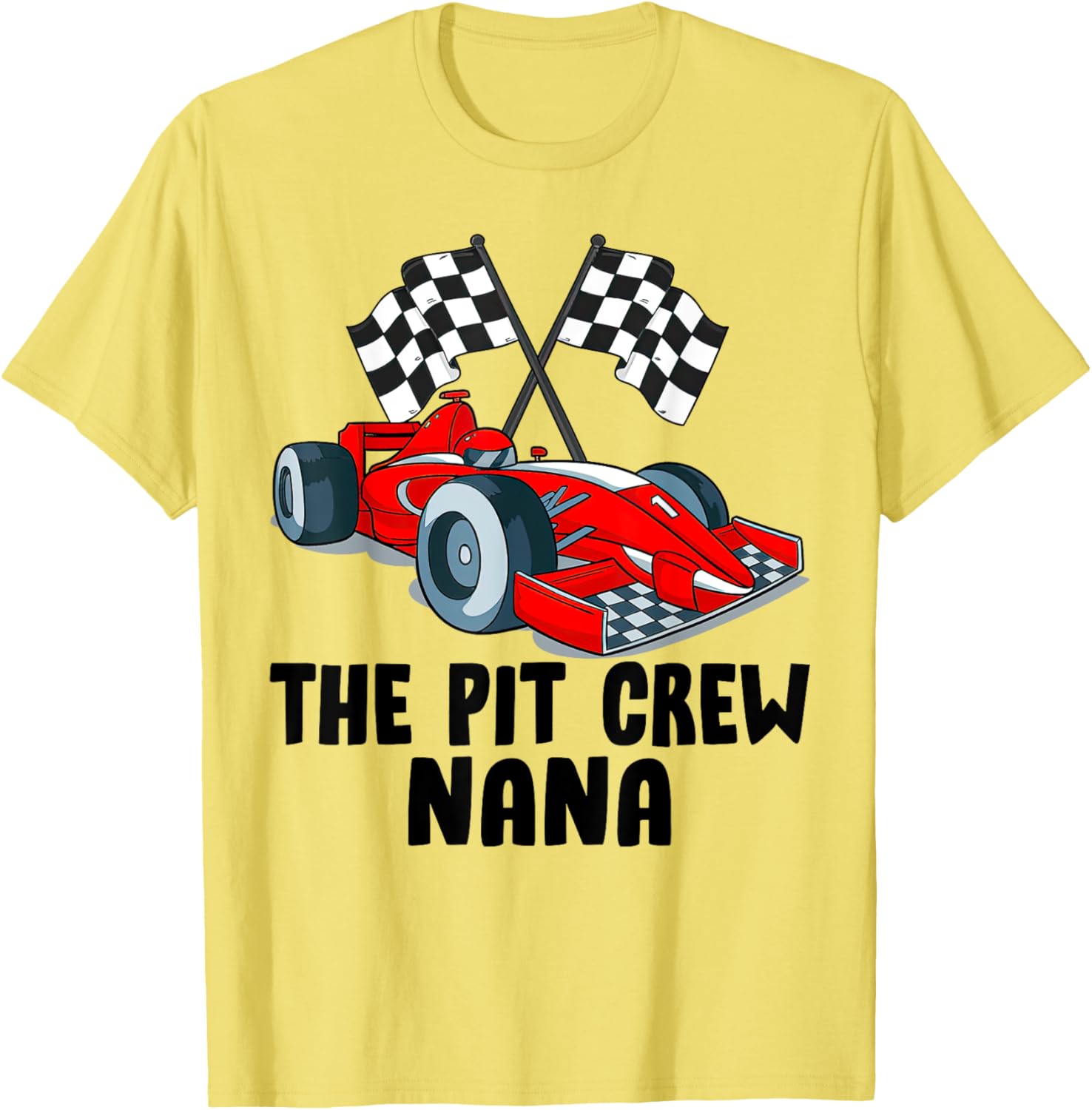 Nana Pit Crew Race Car Birthday Party Family T-Shirt for Racing Fans - 3