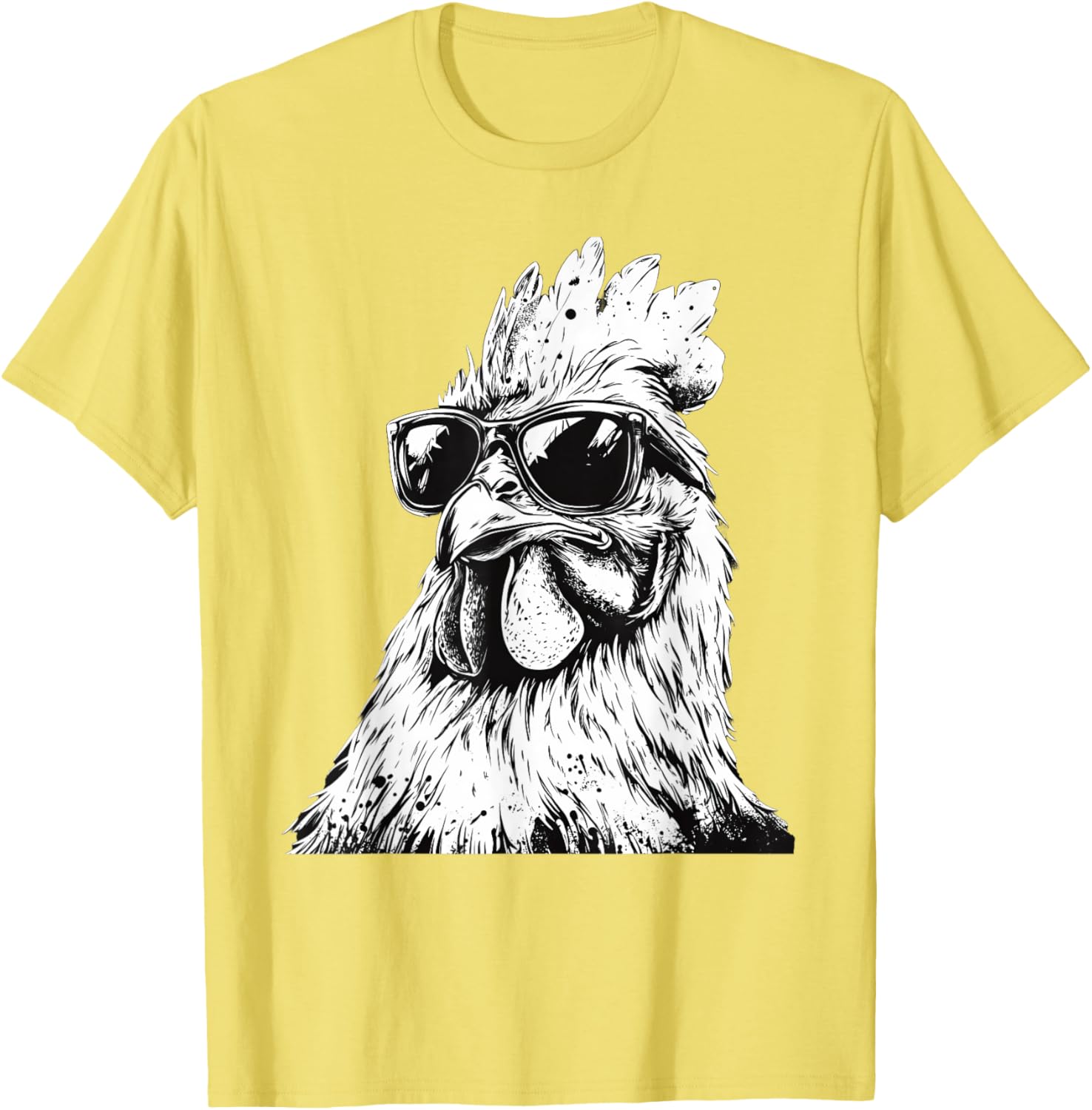 Cool Chicken in Sunglasses Art T-Shirt for Fun and Fashion Lovers - 5