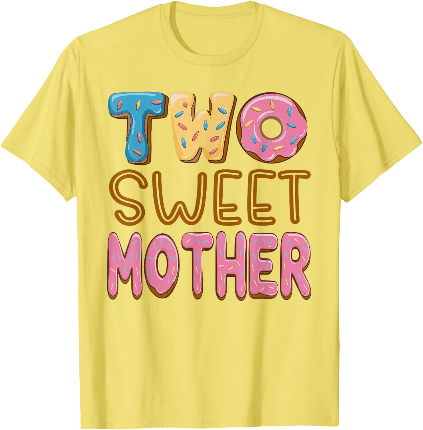 Cute Mom of Two Sweet Donut Birthday Girl T-Shirt for 2nd Birthday Celebration - 8