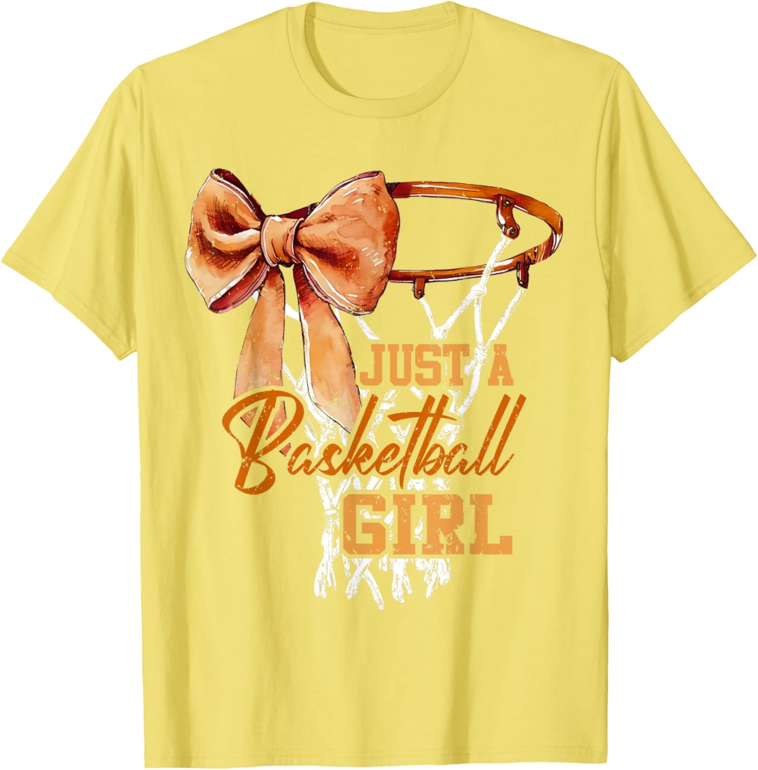 Just A Basketball Girl Cute Bow T-Shirt for Trendy Young Athletes - 10
