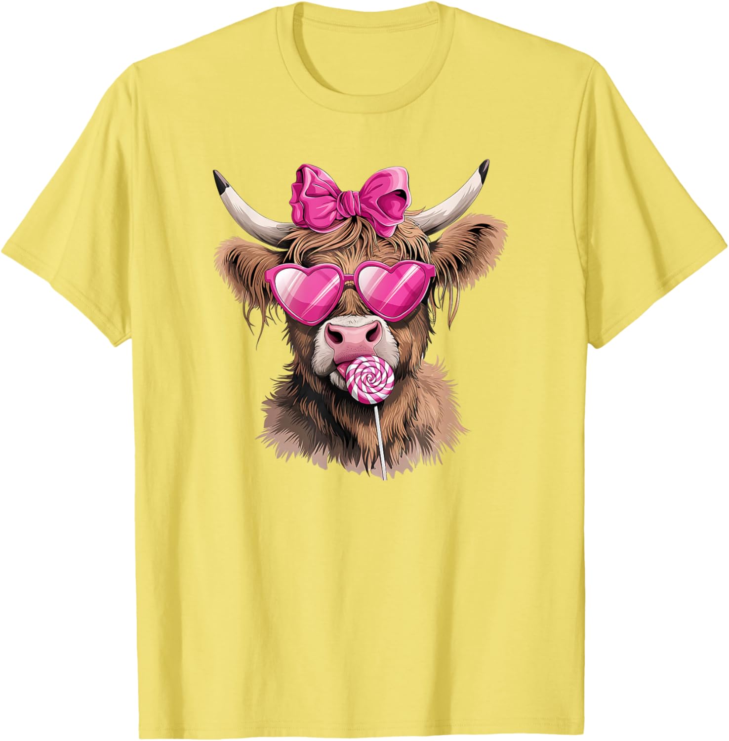 Adorable Cow with Bow Women's T-Shirt Perfect for Valentine's Day Gift - 7