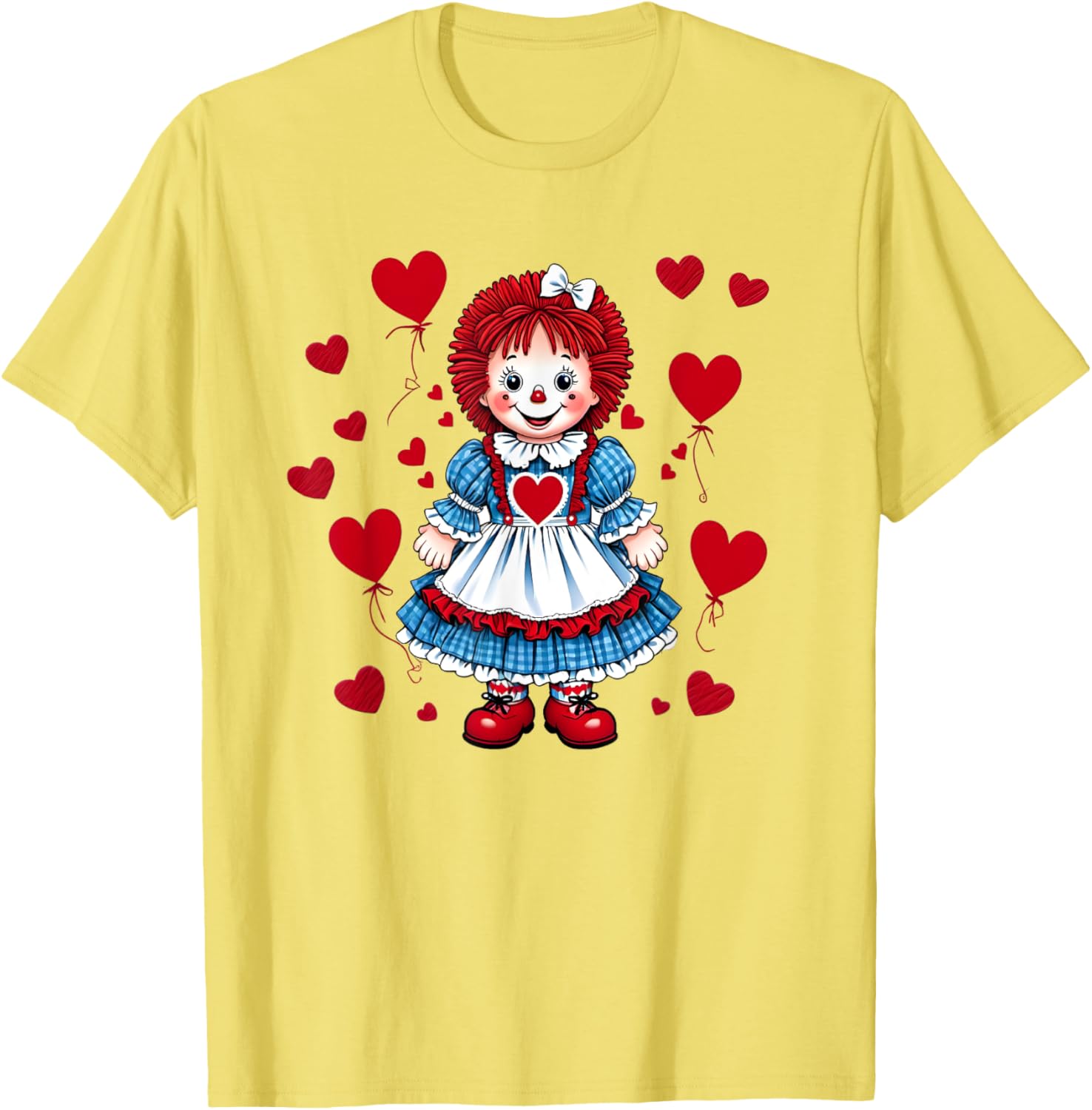 Raggedy Ann Valentine's Day Heart T-Shirt for Sweethearts and Friends - 14