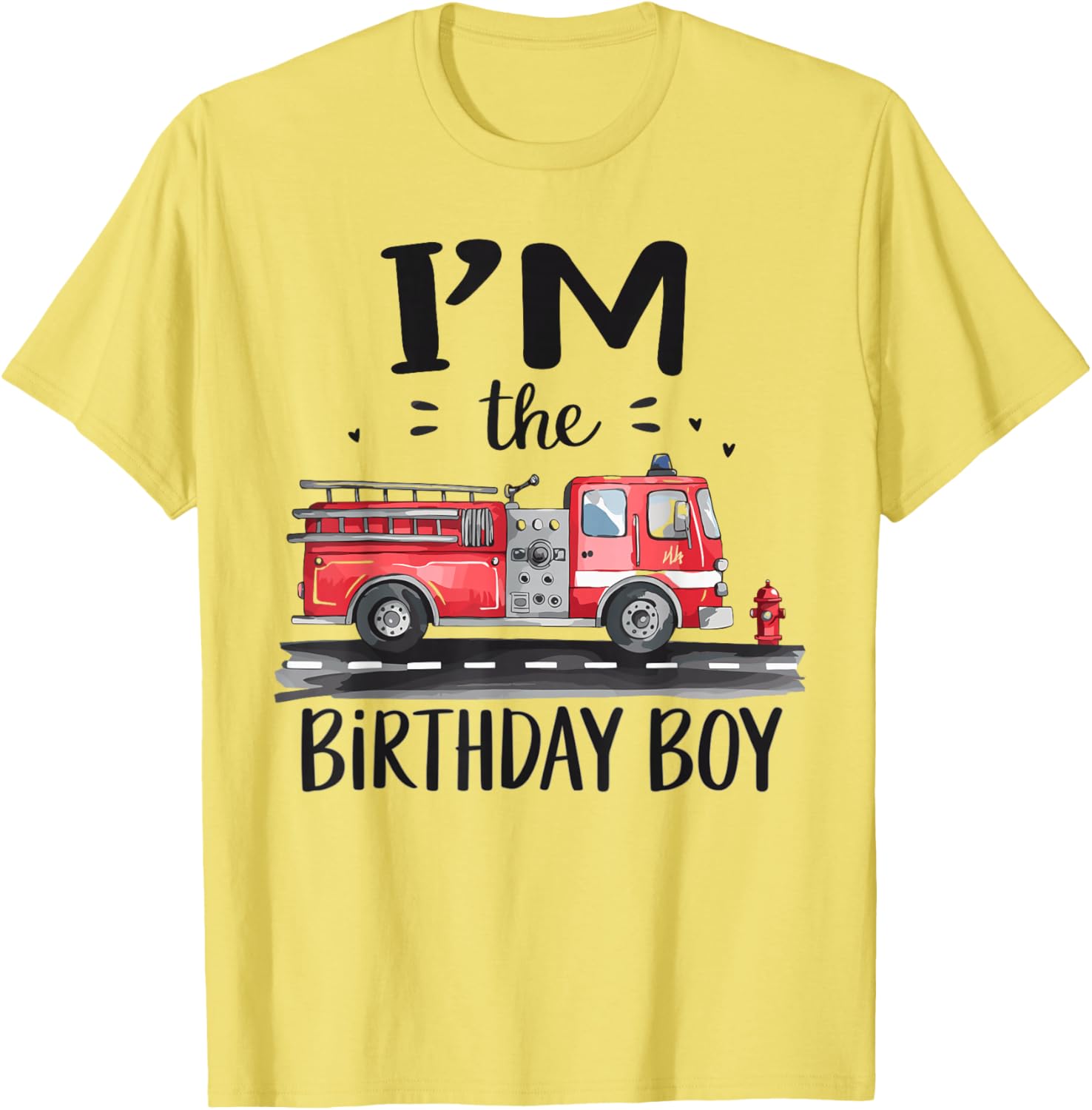 Birthday Boy Fire Truck T-Shirt for Kids - Fun Firefighter Design - 5