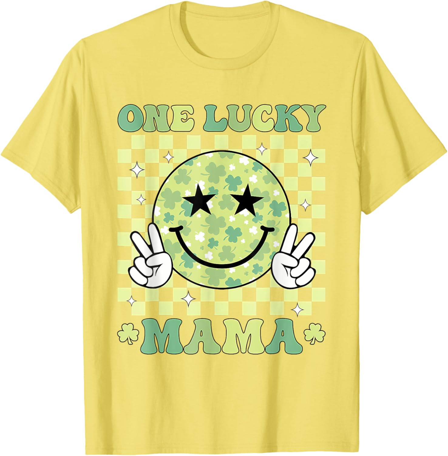 One Lucky Mama St Patricks Day 2025 Retro T-Shirt for Moms - 7