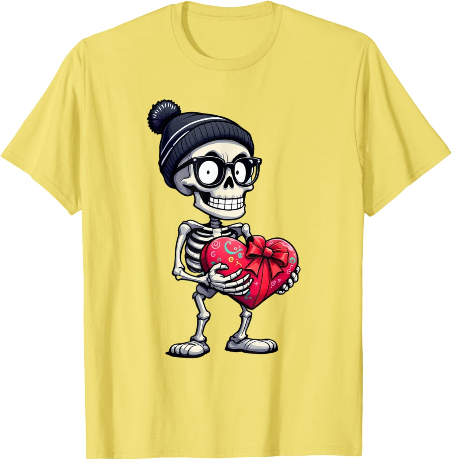 Funny Skeleton Heart Valentine's Day T-Shirt for Men and Women - 29