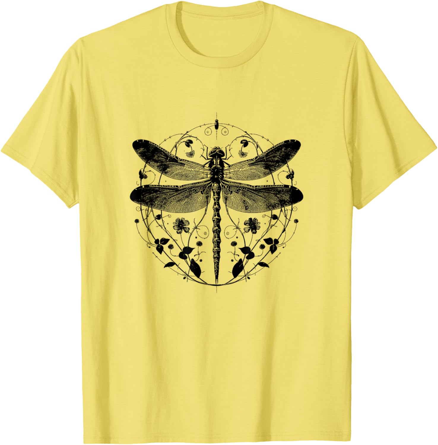 Cute Casual Summer Dragonfly Print T-Shirt for Stylish Comfort - 25
